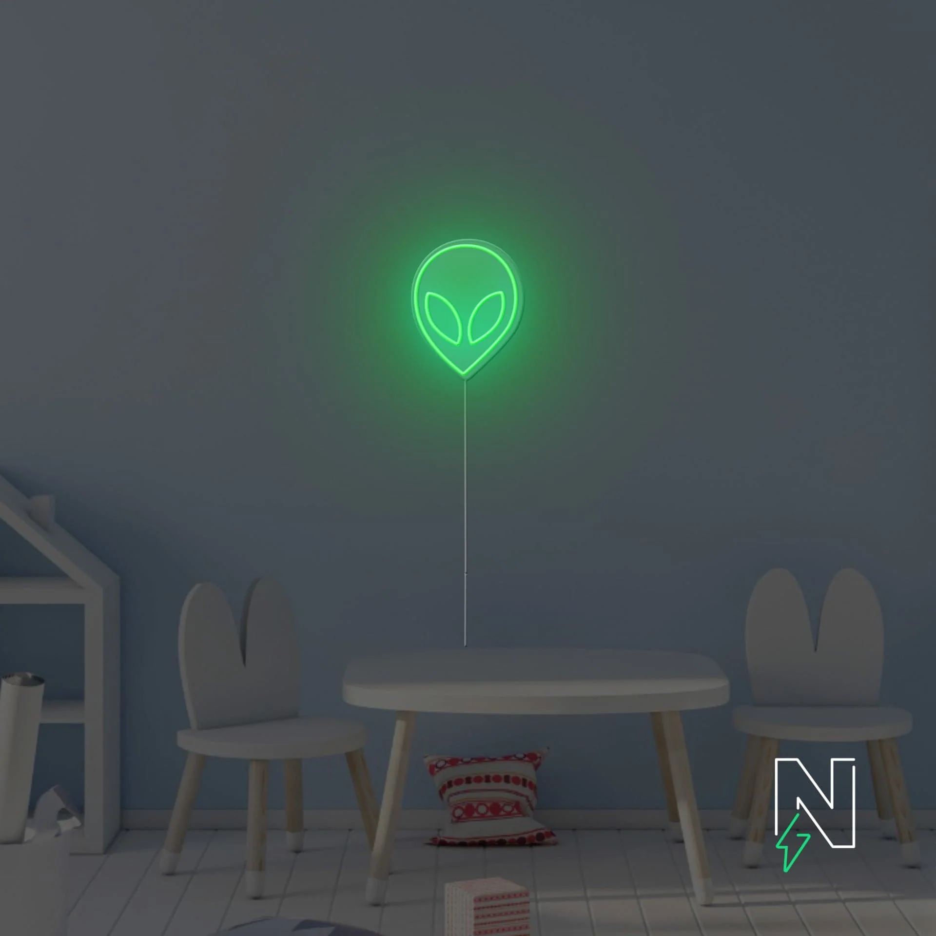 Alien Face Neon Sign - Image 3