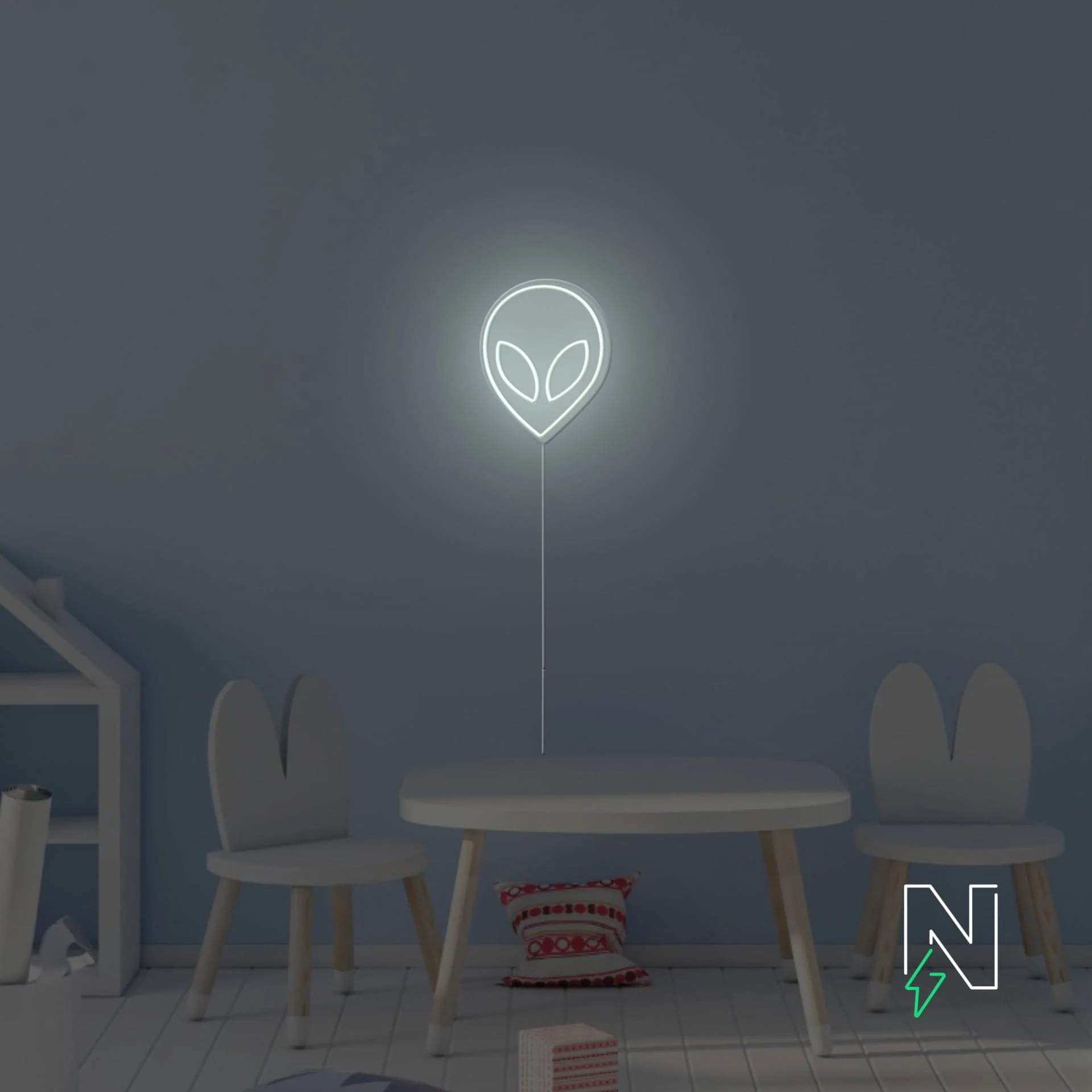 Alien Face Neon Sign - Image 9
