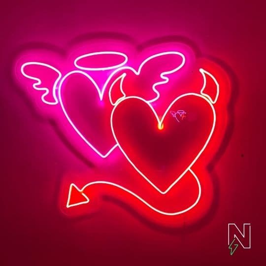 Angel & Devil Neon Sign - Image 2