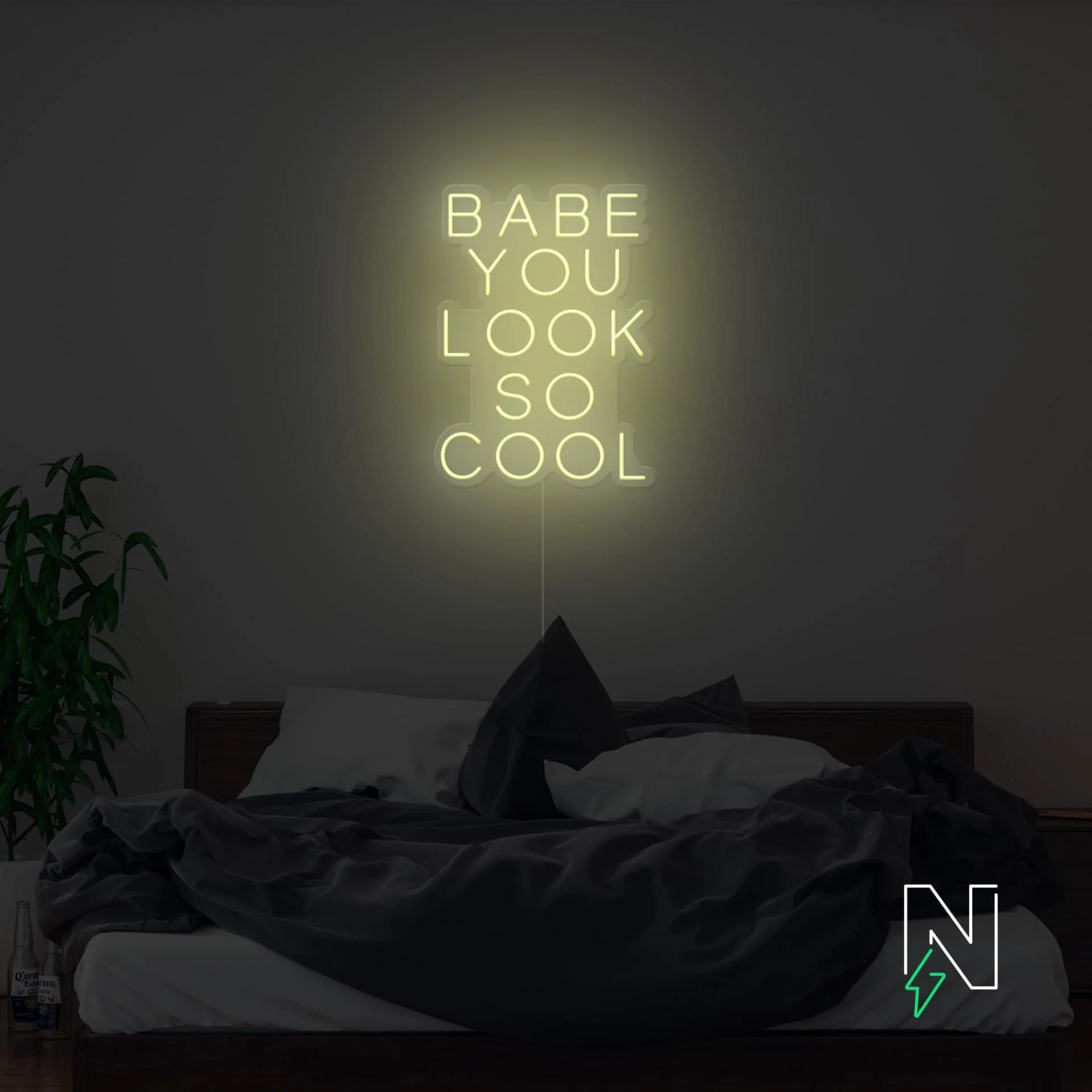 Babe You Look So Cool Neon Sign - Image 3