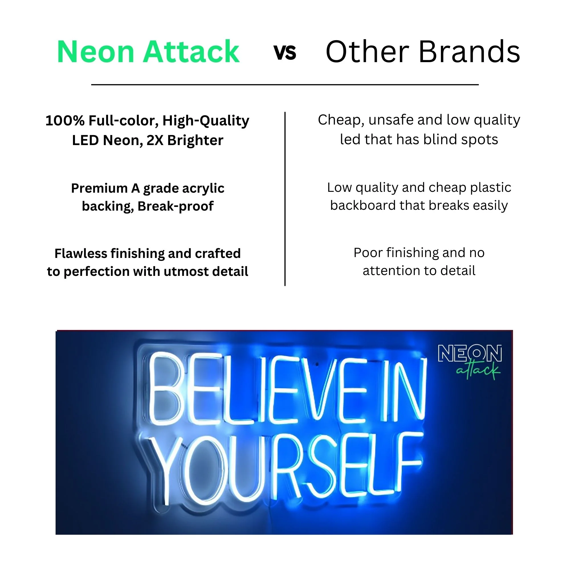 Believe in yourself neon light - Image 5