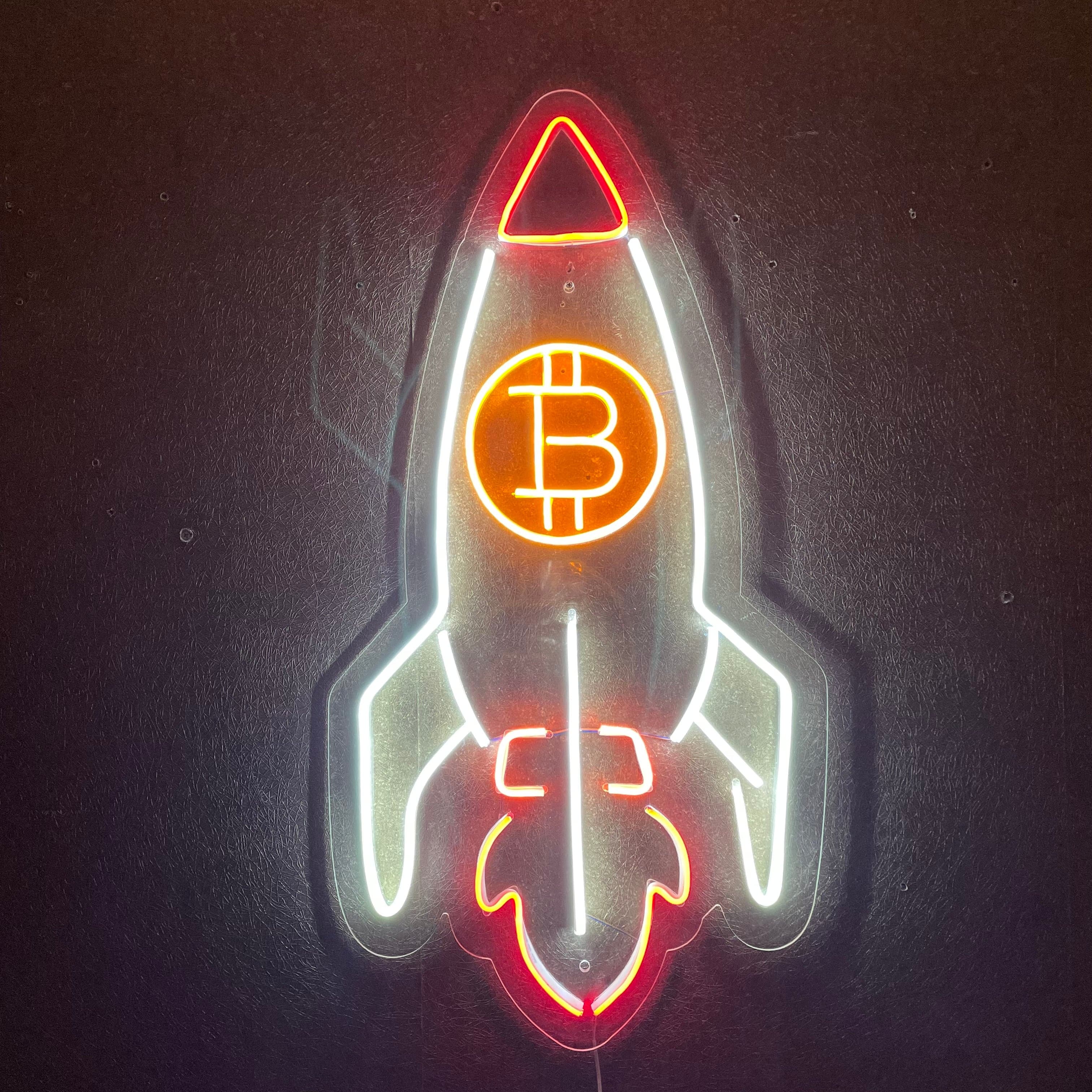 Bitcoin Rocket Neon Sign - Image 3