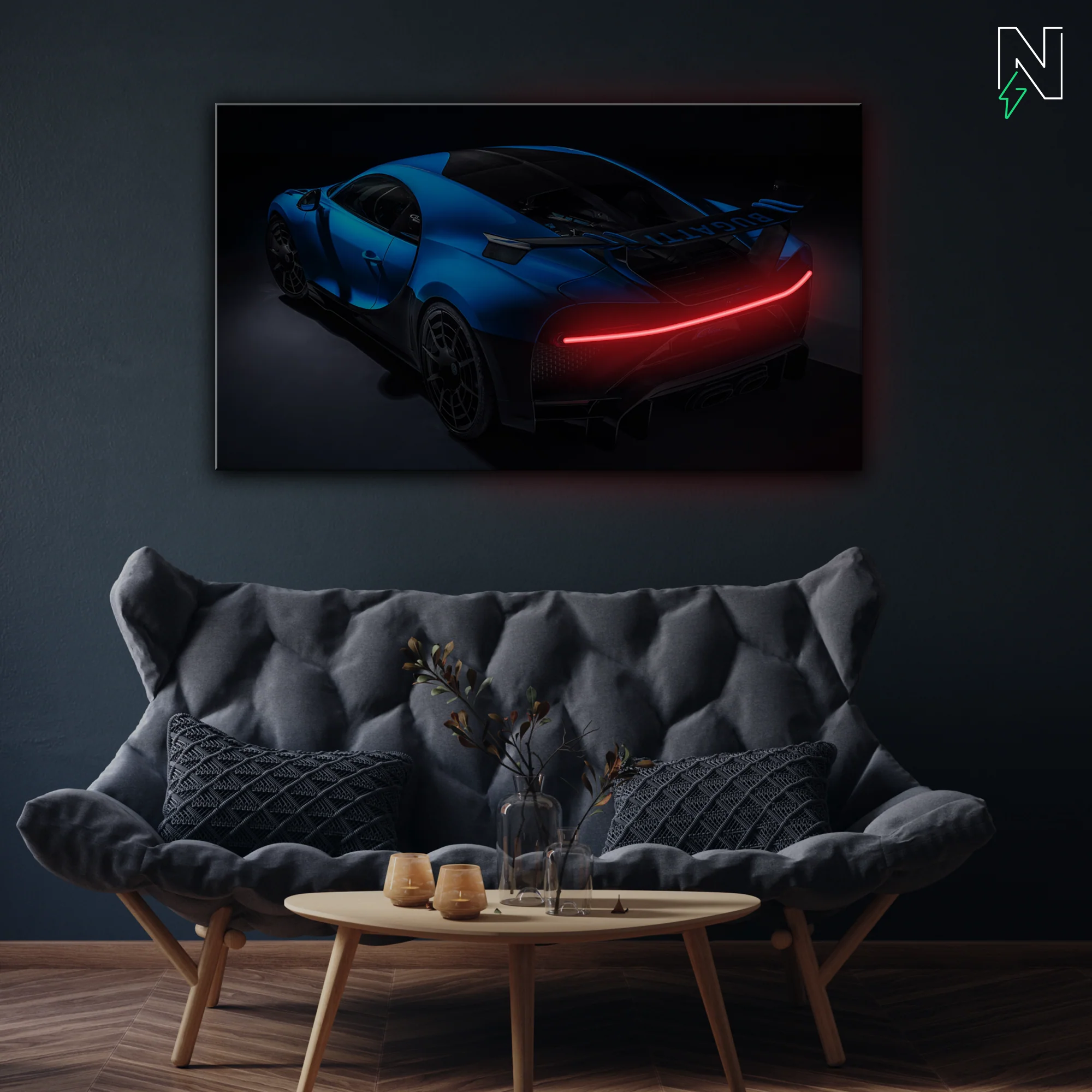 Bugatti V2 LED Neon Art - Image 2