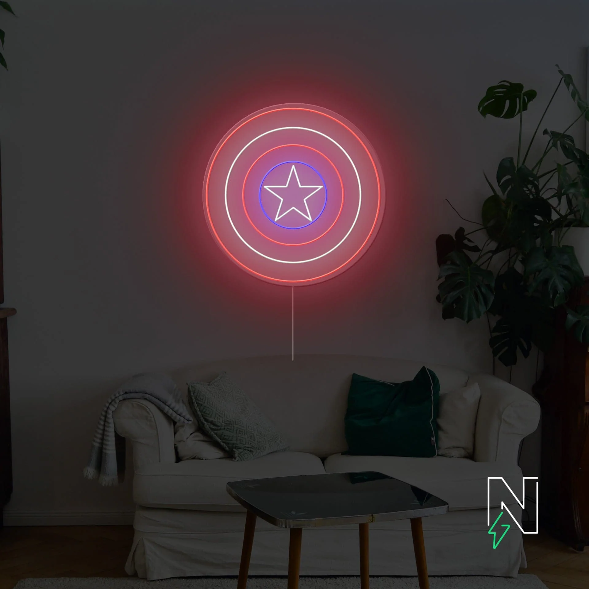 Captain Shield Neon Sign - Image 4