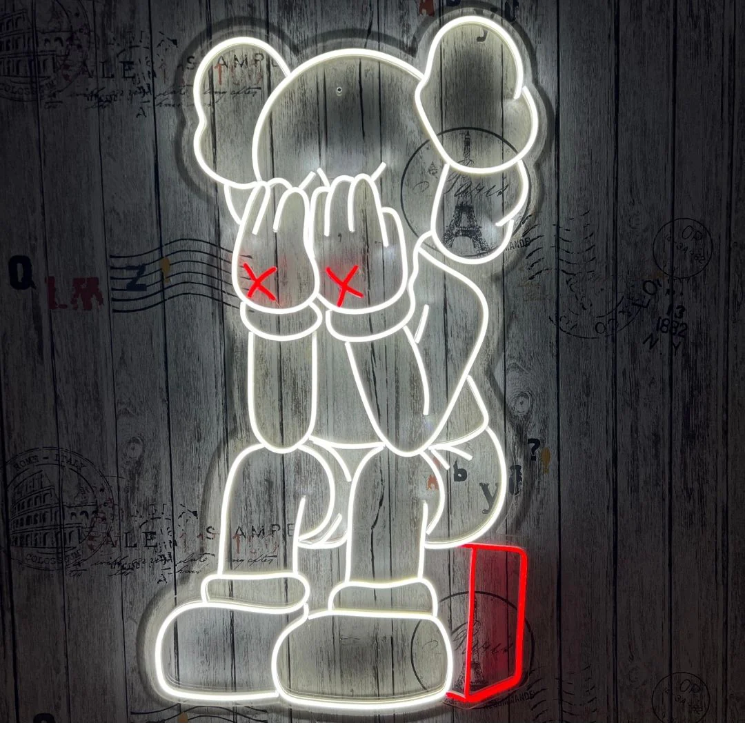 Crying Kaws Neon Sign - Image 2