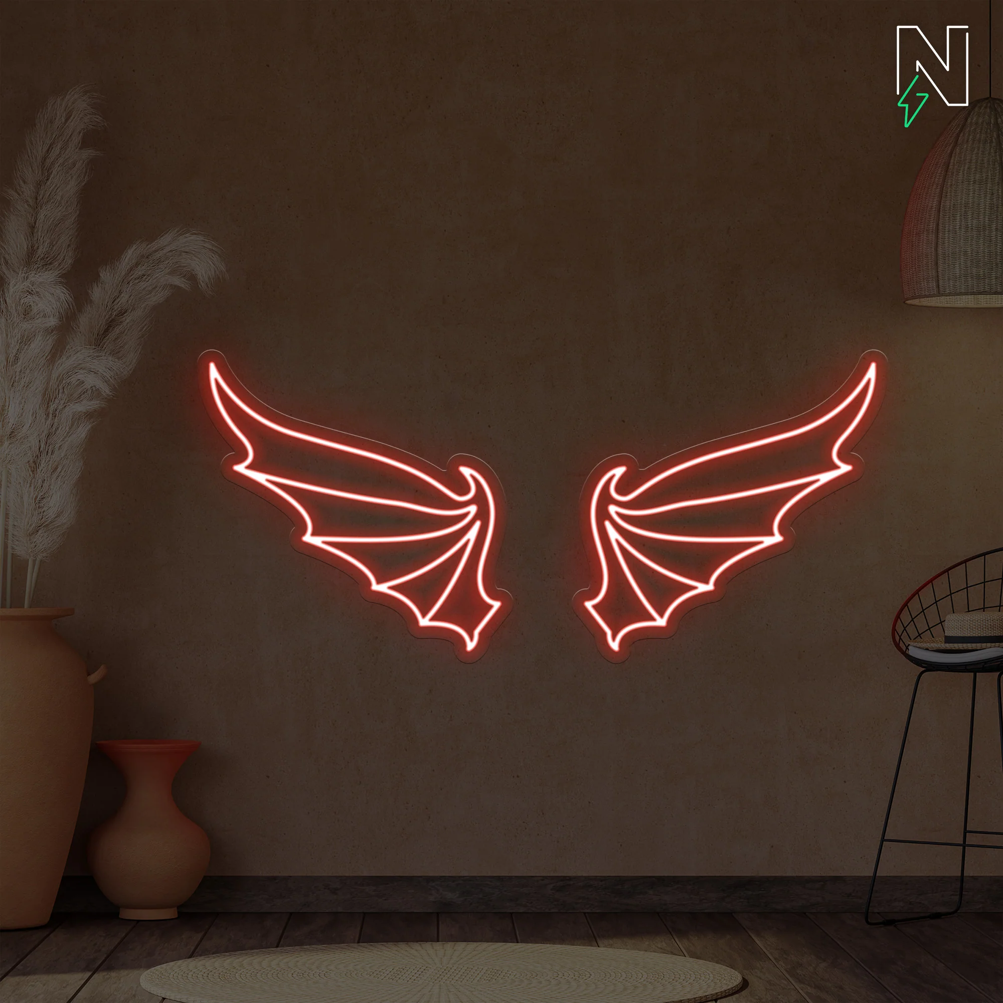 Devil Wings Neon Sign - Image 3