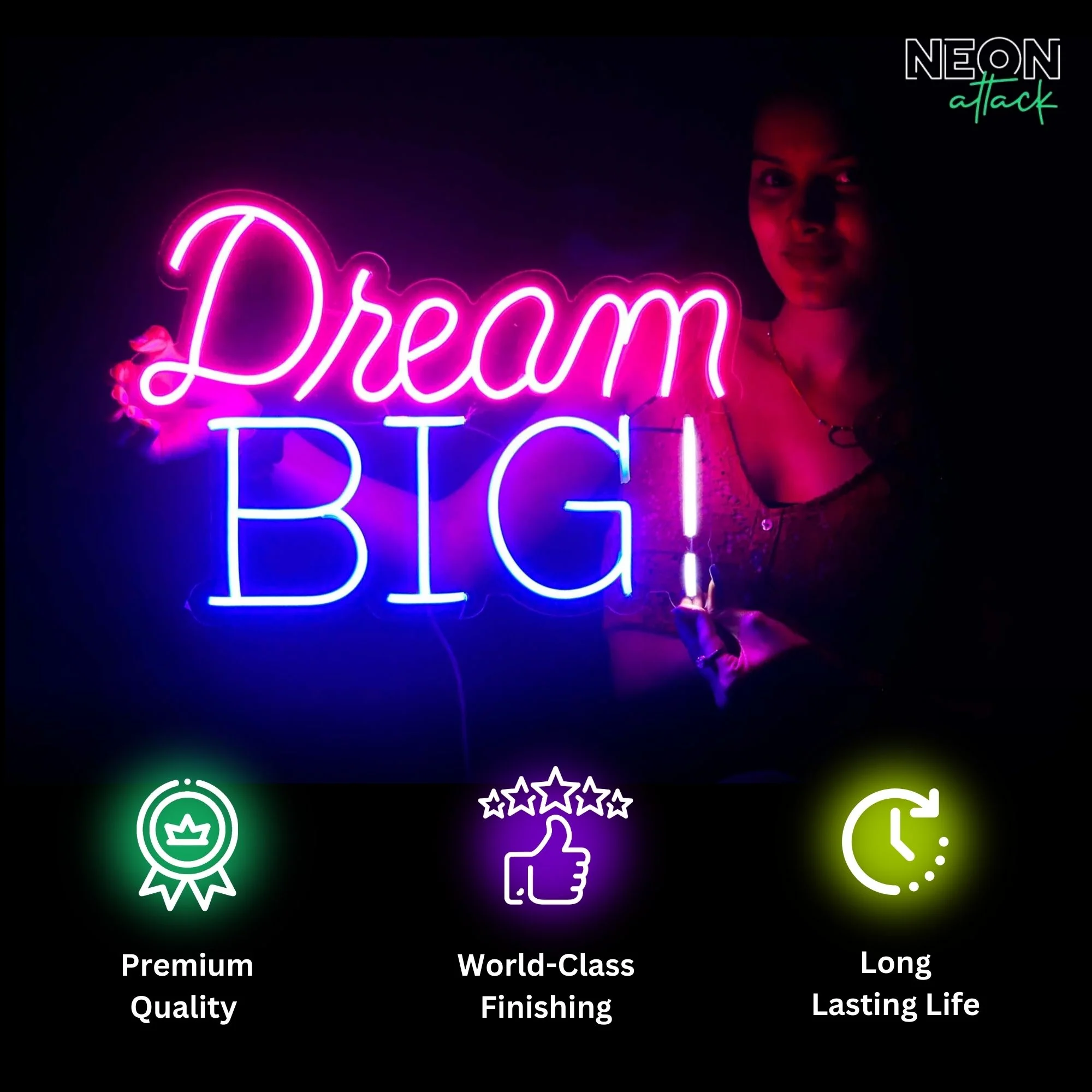 Dream Big Neon Light Sign - Image 4