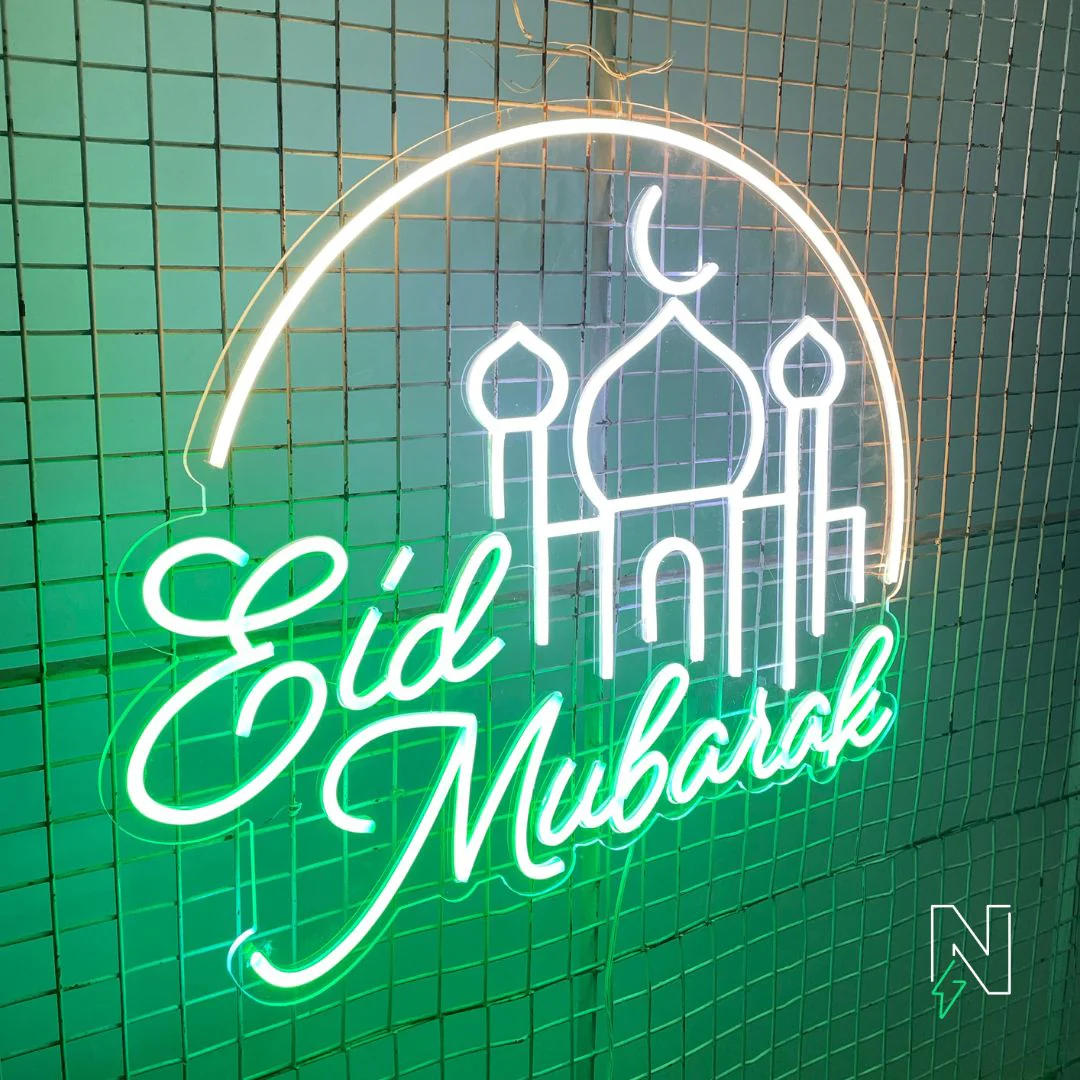 Eid Mubarak Neon Sign - Image 2