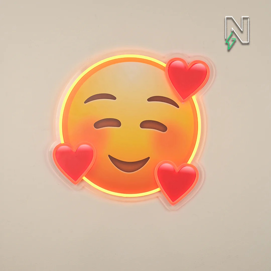 Feeling Love Emoji Neon Sign - Image 2