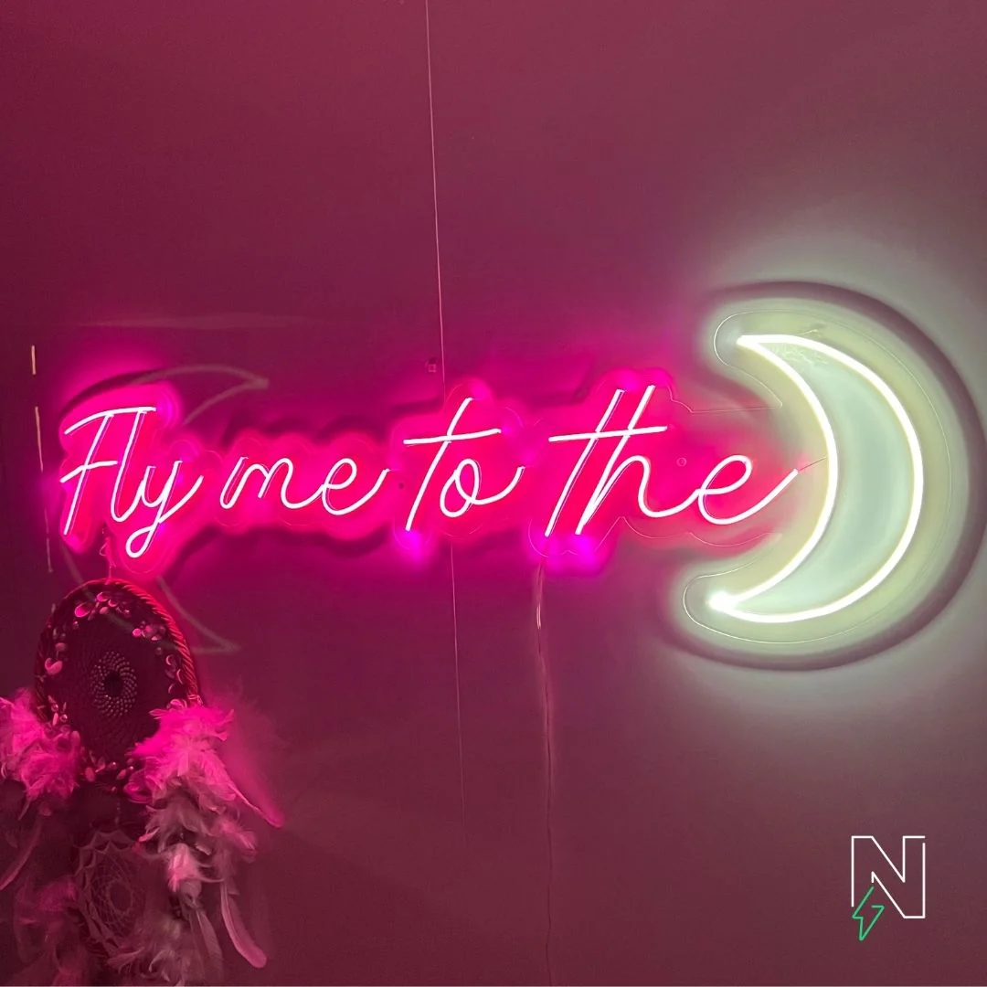 Fly Me To The Moon Neon Sign - Image 2