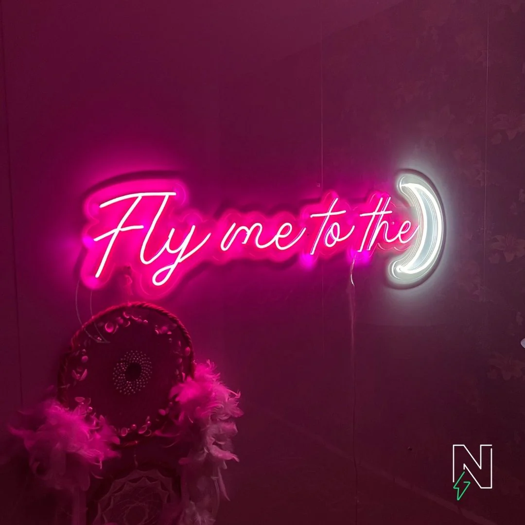 Fly Me To The Moon Neon Sign - Image 3