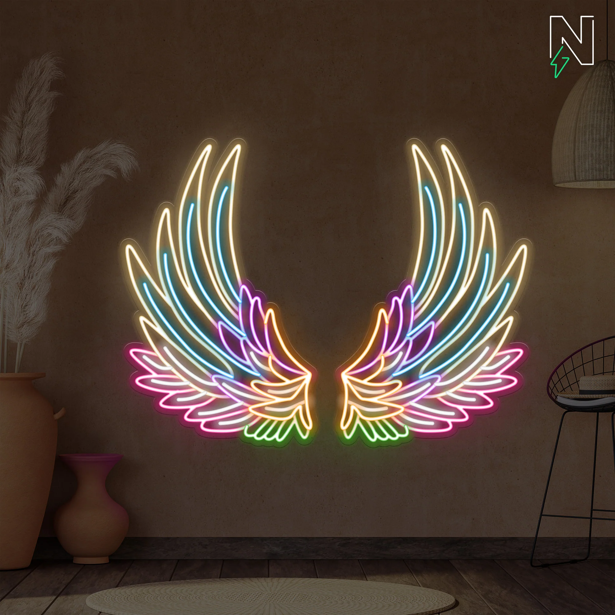 Galaxy Wings Neon Sign - Image 3