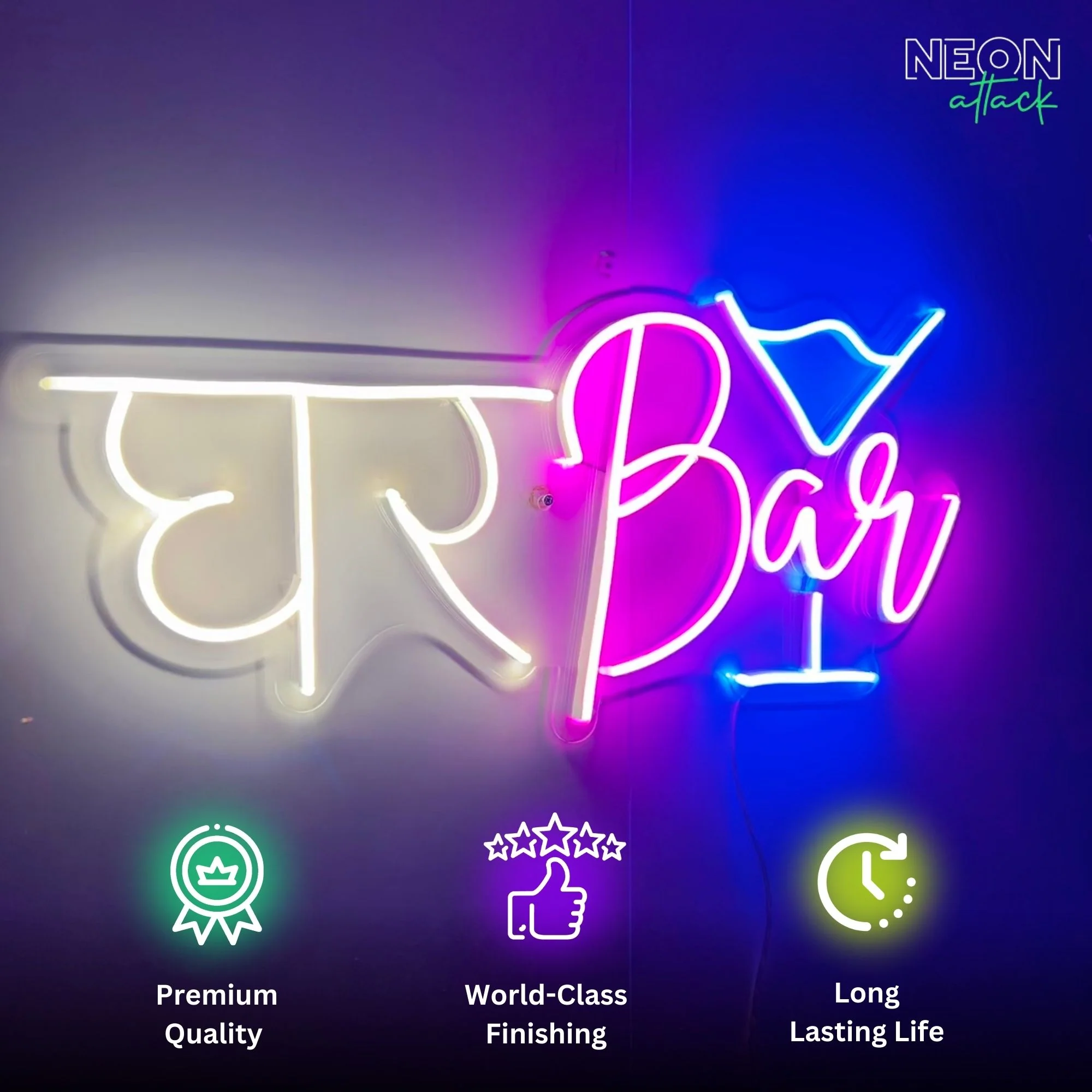Ghar Bar Neon Light Sign - Image 2
