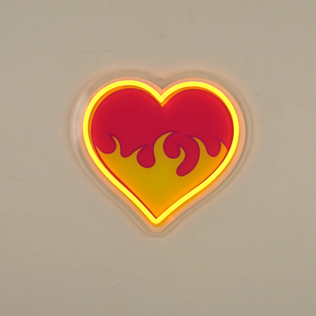 Heart Fire Neon Sign - Image 2