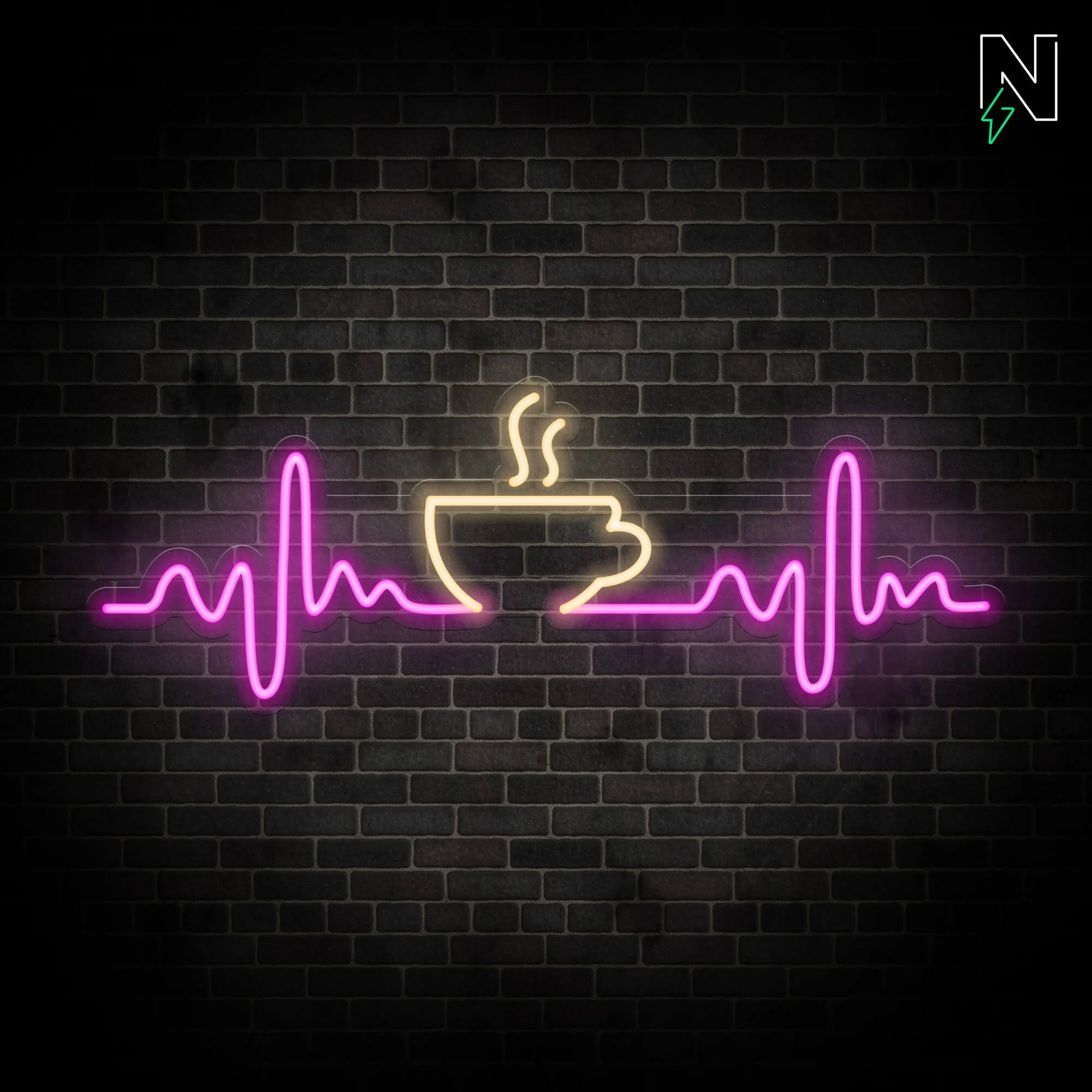 Heartbeat Coffee Neon Sign - Image 4