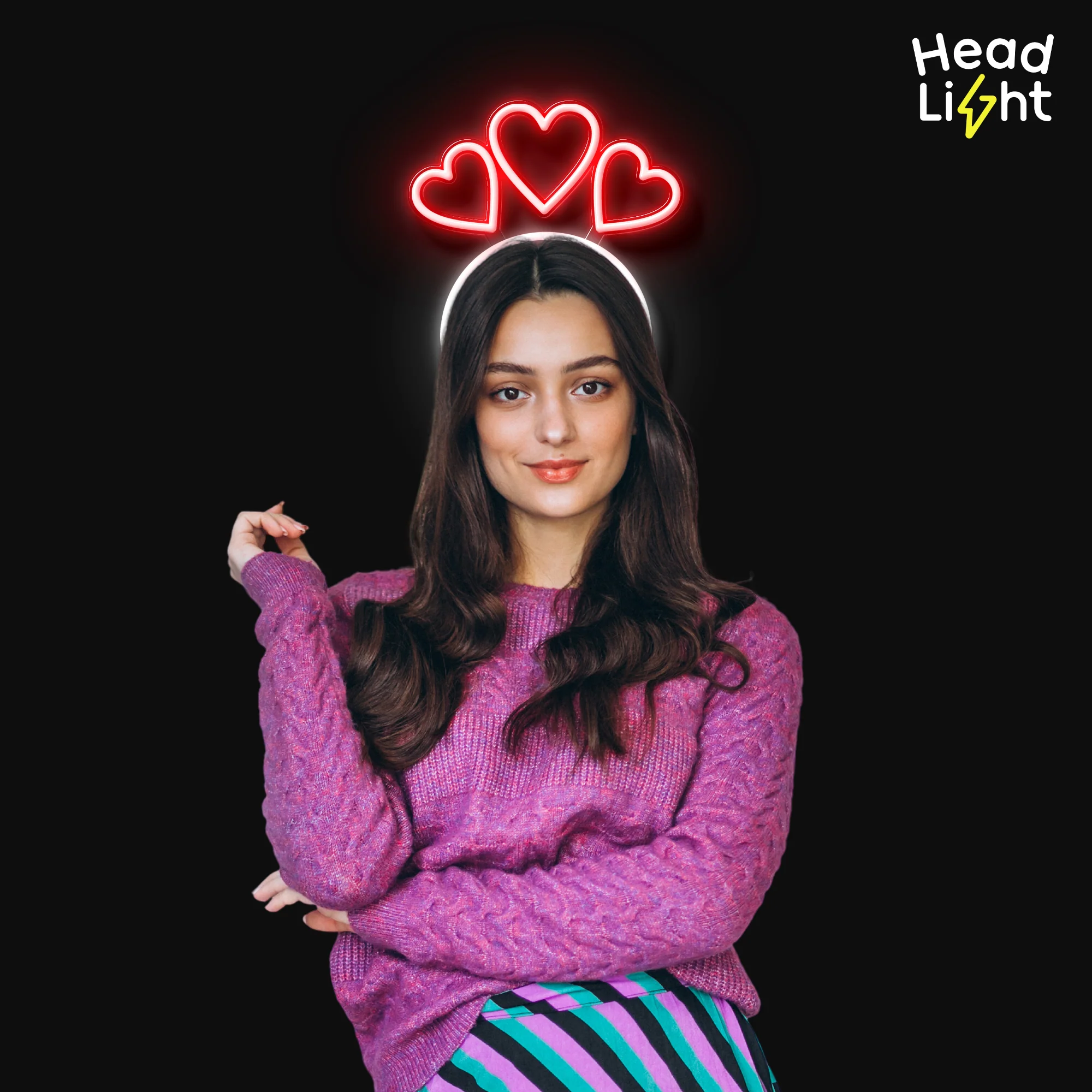 Hearts LED Headband - Image 5