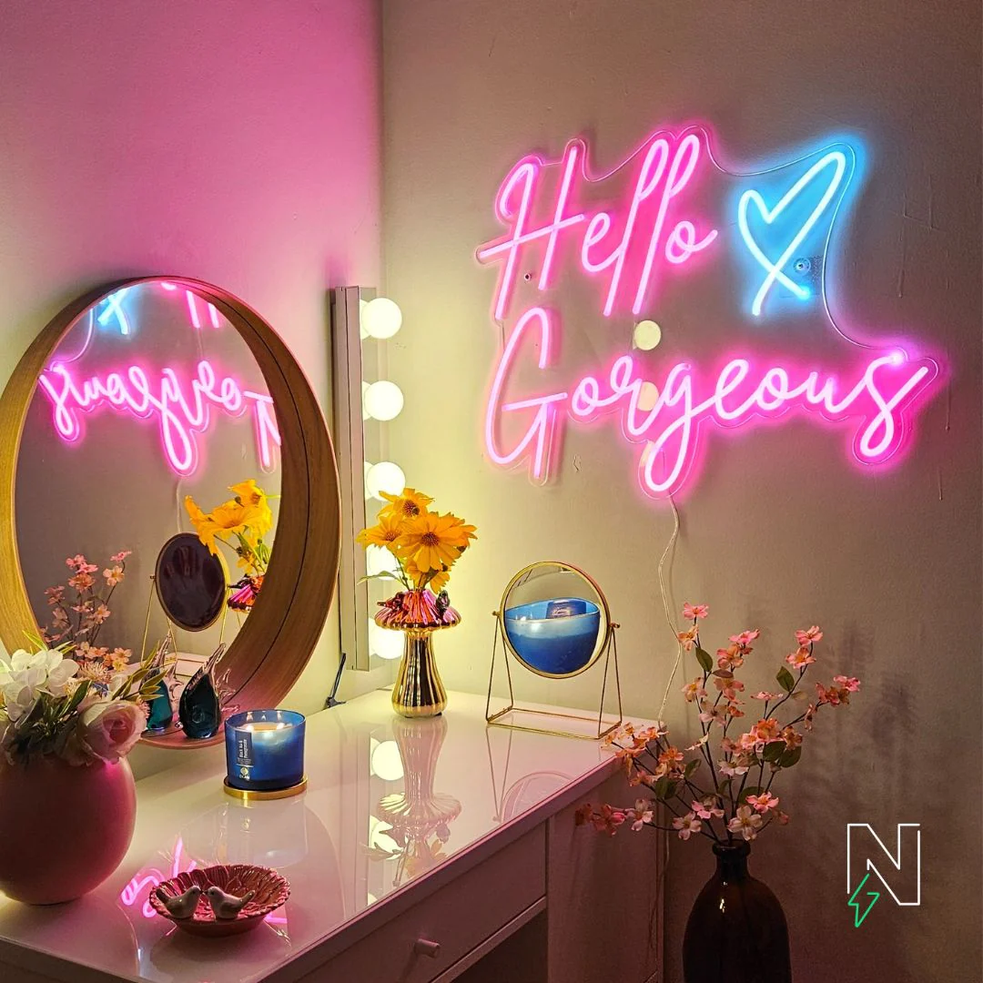 Hello Gorgeous Neon Sign - Image 2