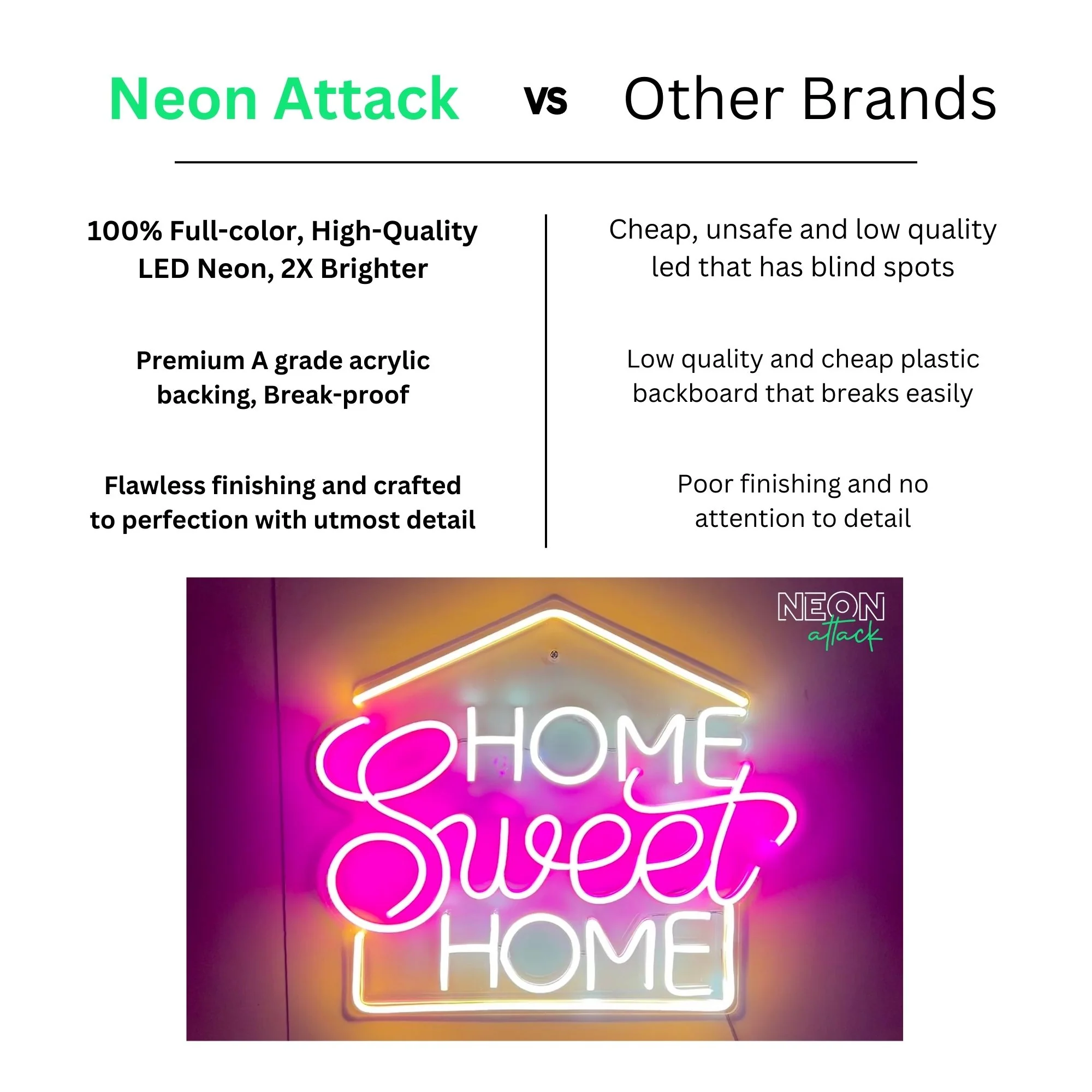 Home Sweet Home Neon Light Sign - Image 4