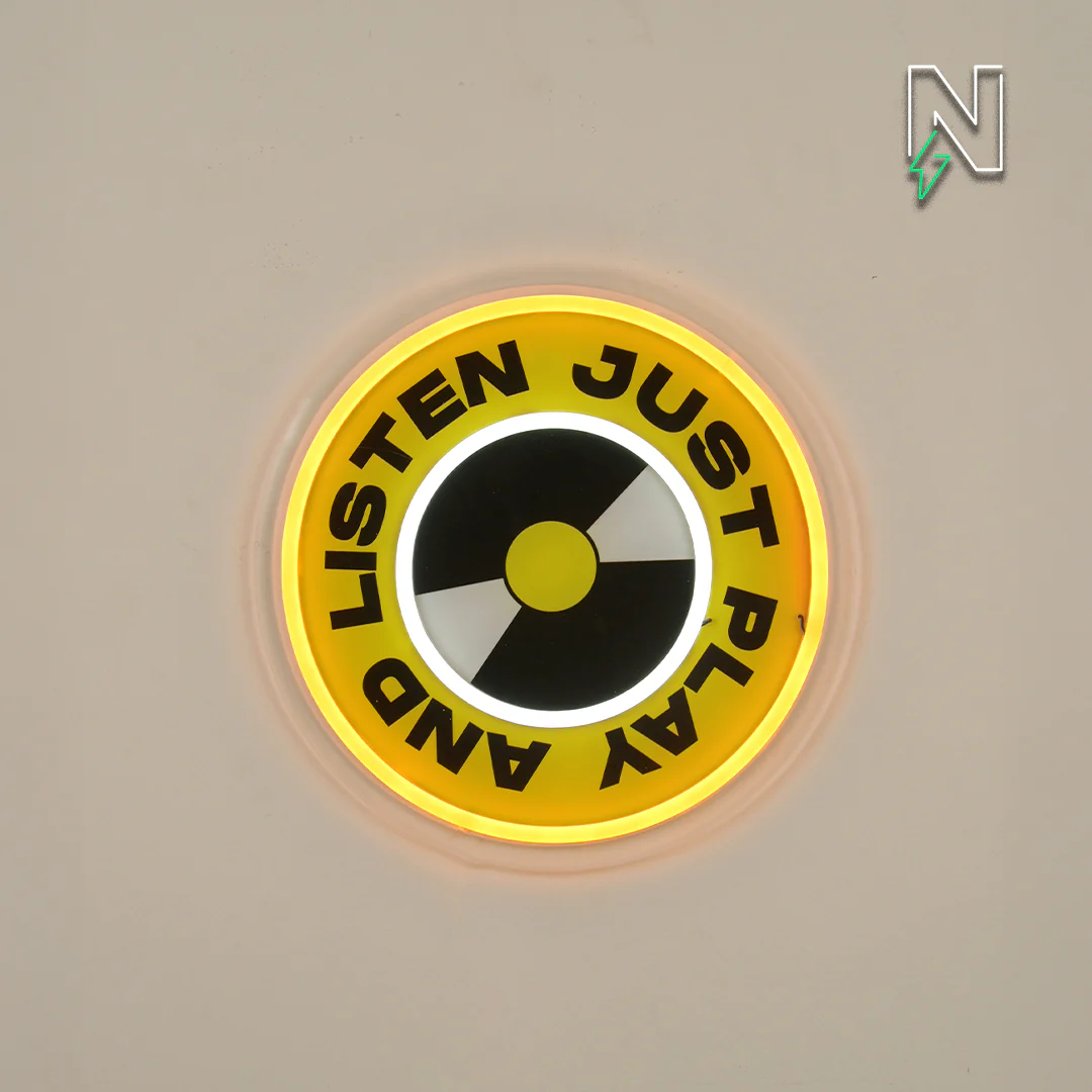 Just Play And Listen Neon Sign - Image 2