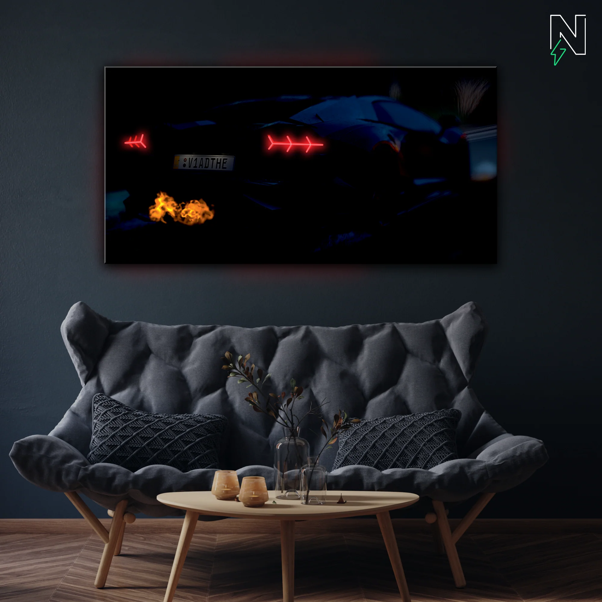 Lamborghini V2 LED Neon Art - Image 2