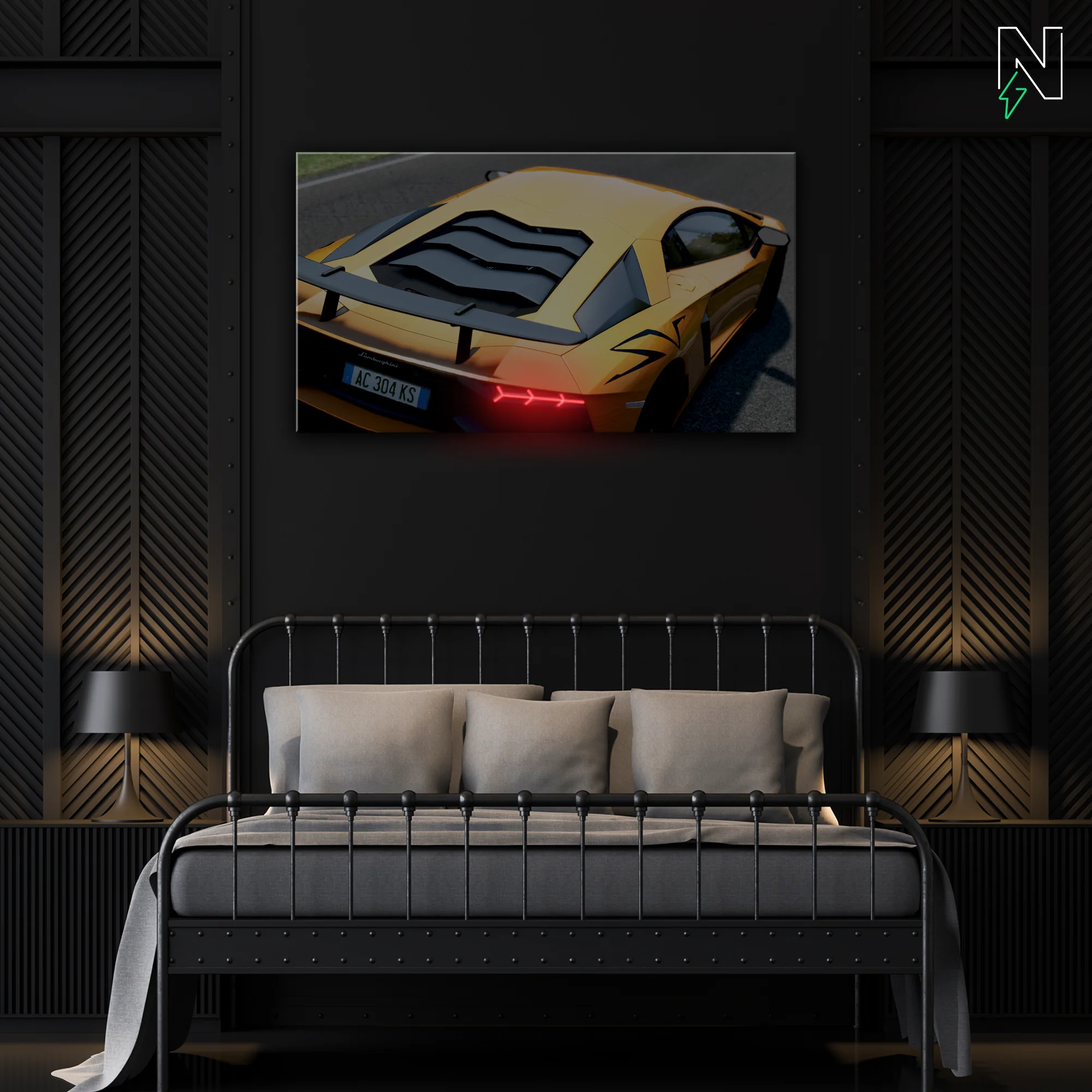 Lamborghini V5 LED Neon Art - Image 3