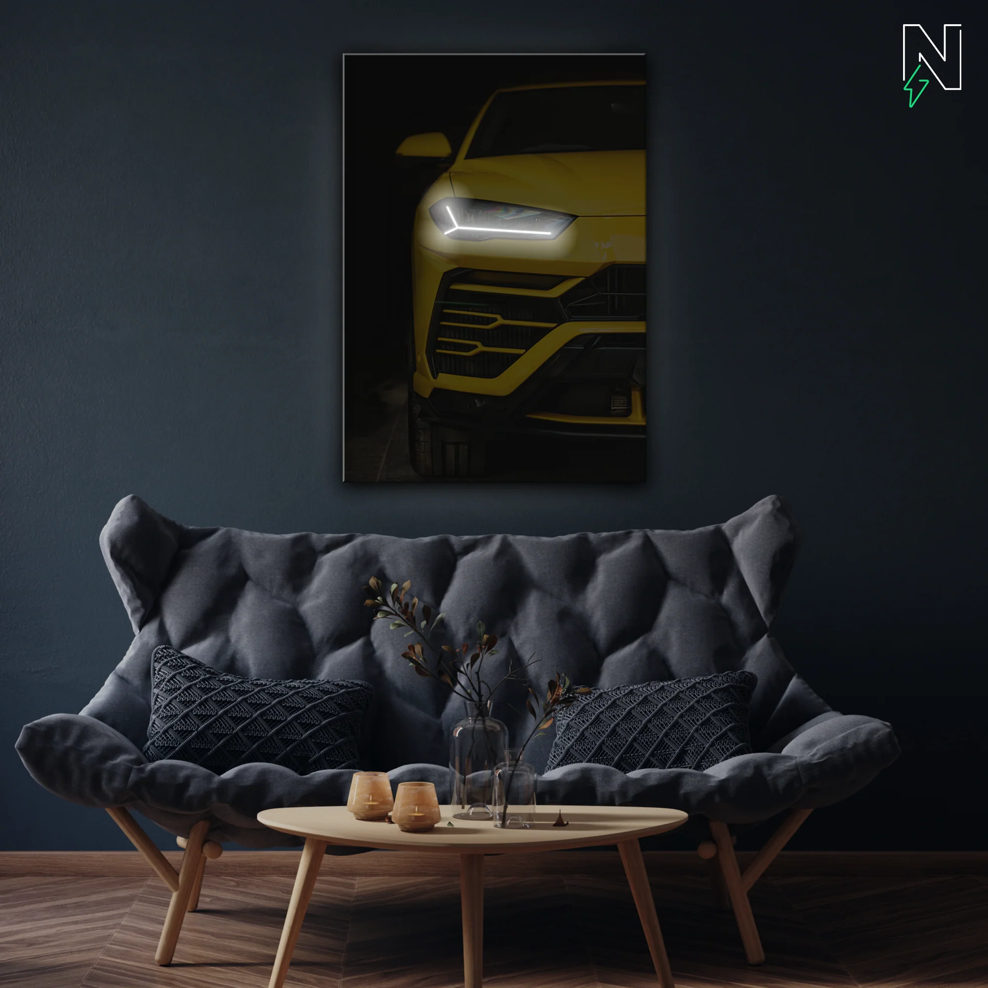 Lamborghini V8 LED Neon Art - Image 2