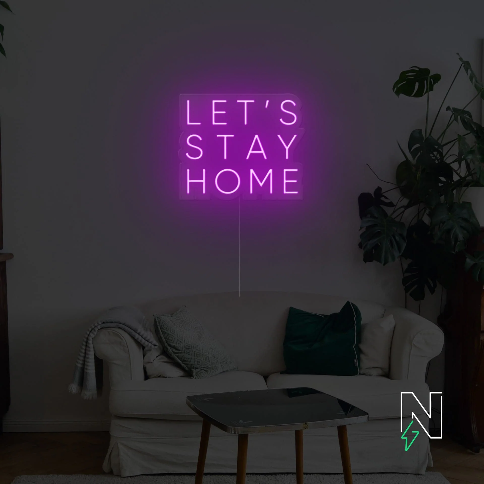 Let's Stay Home Neon Sign - Image 12
