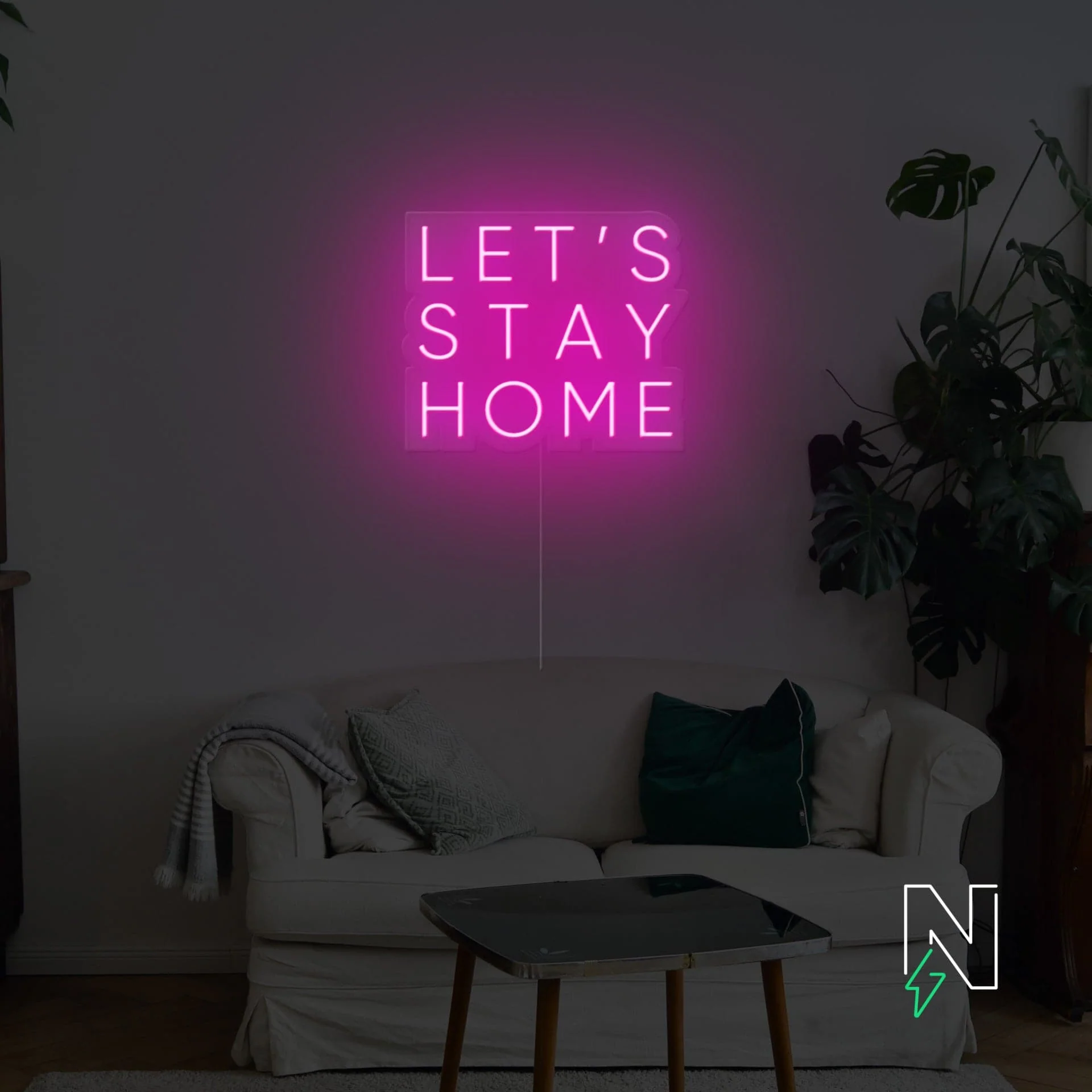 Let's Stay Home Neon Sign - Image 7