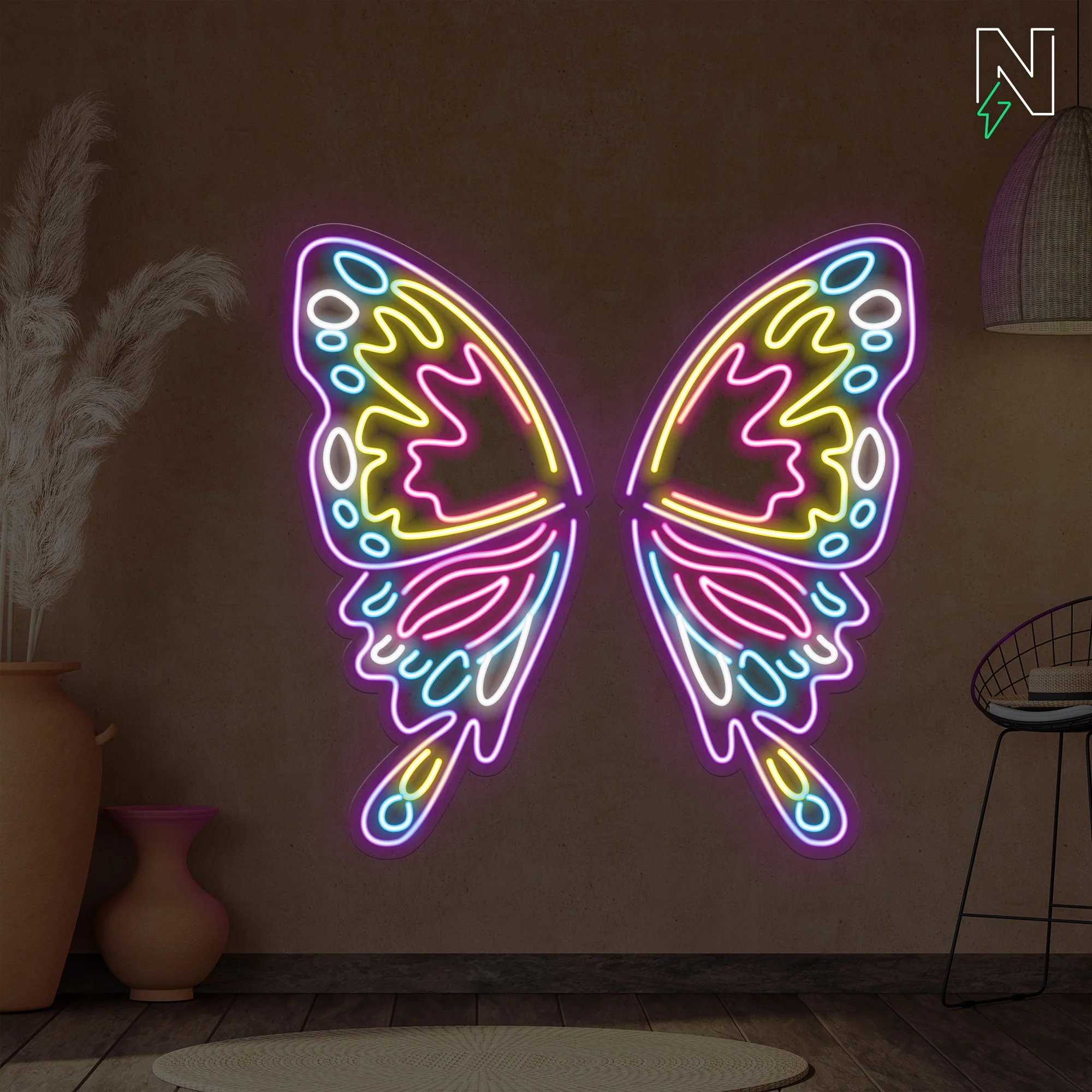 Lumi Butterfly Wings Neon Sign - Image 3