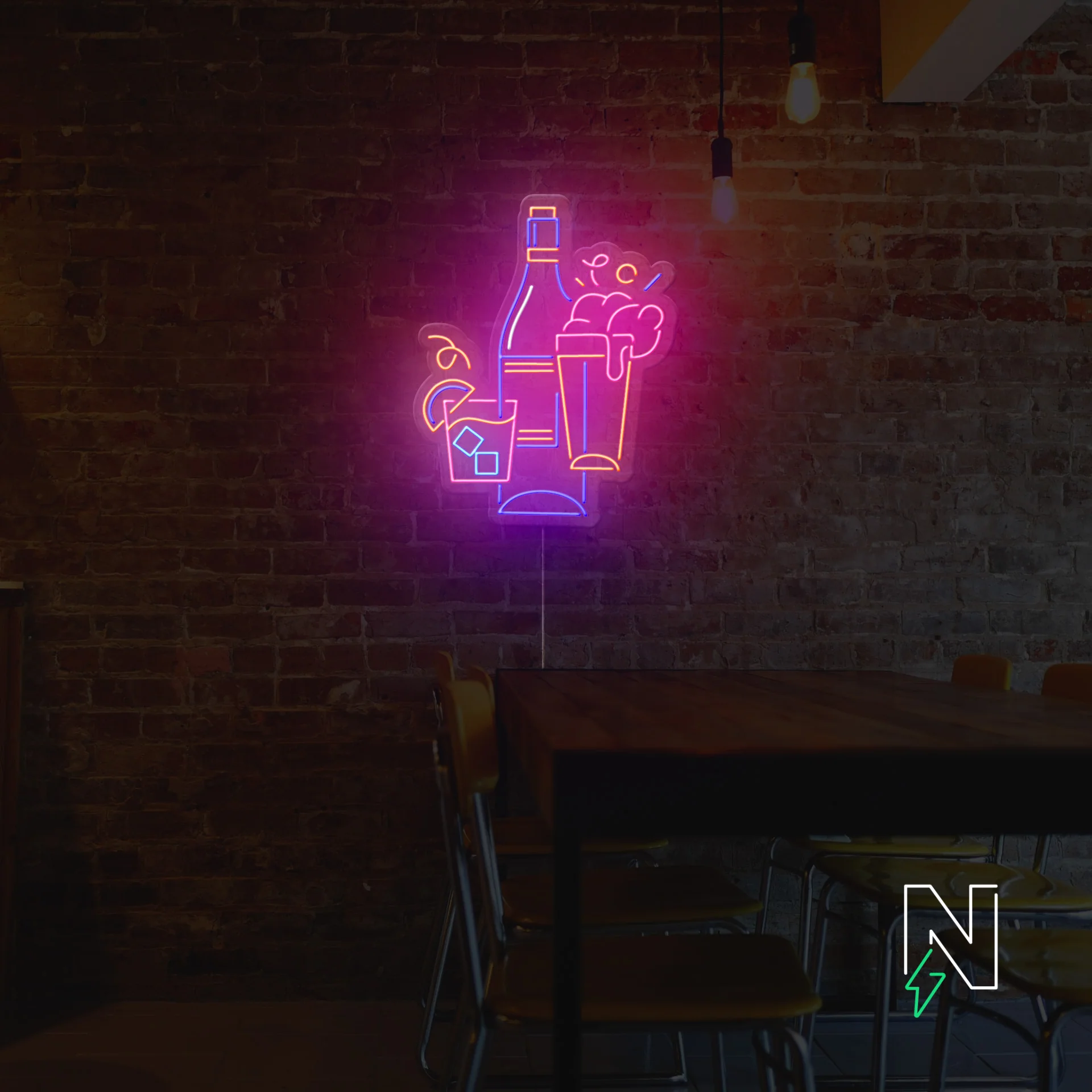 Whiskey Set  Neon Sign - Image 3
