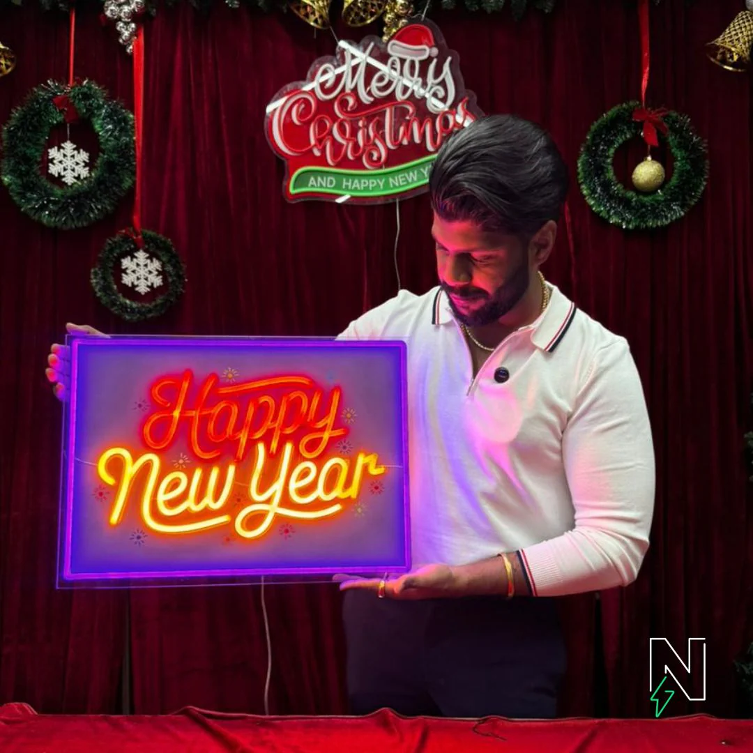 Happy New Year UV+Neon Sign - Image 2