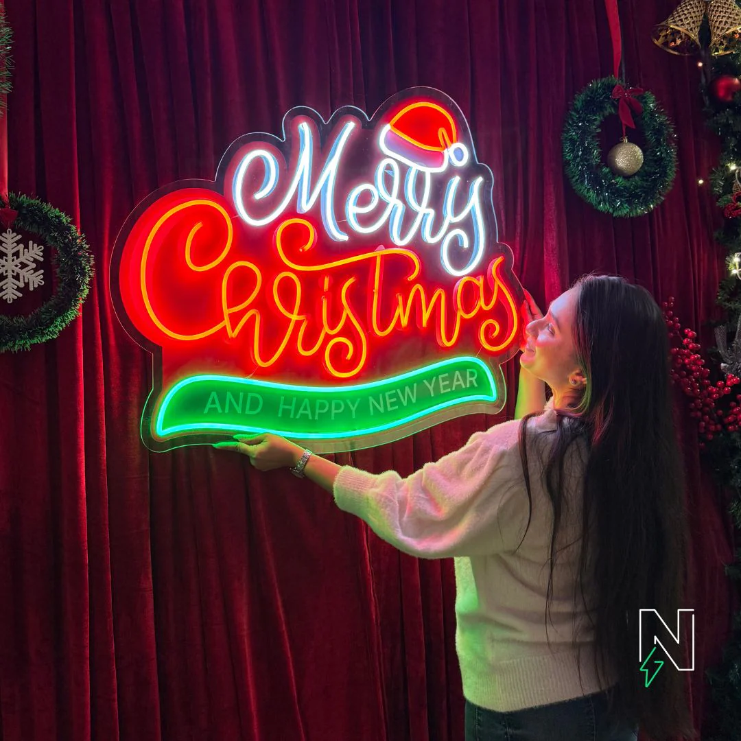 Merry Christmas & Happy New Year Neon Sign - Image 3
