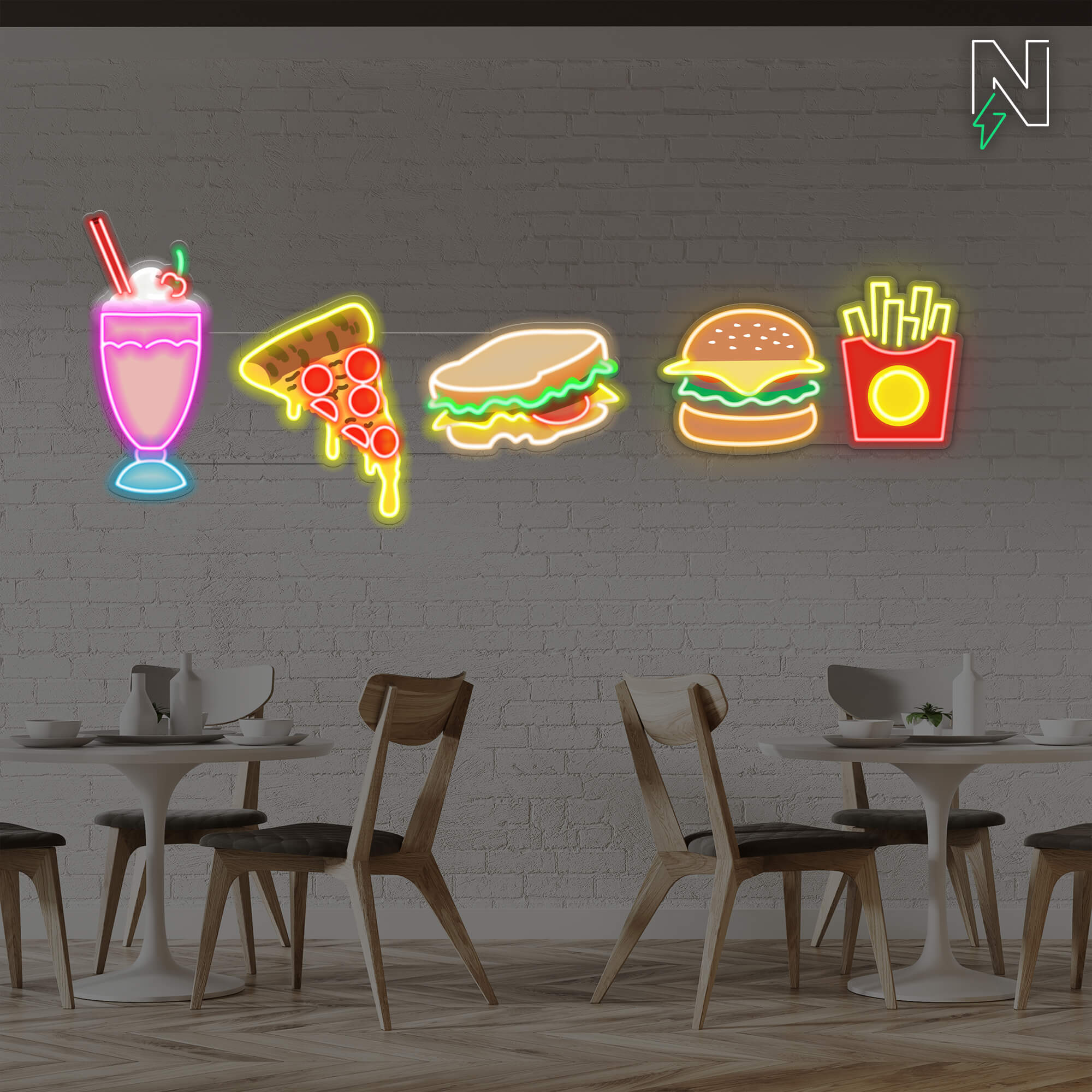 Pizza Sandwich Neon Sign - Image 2
