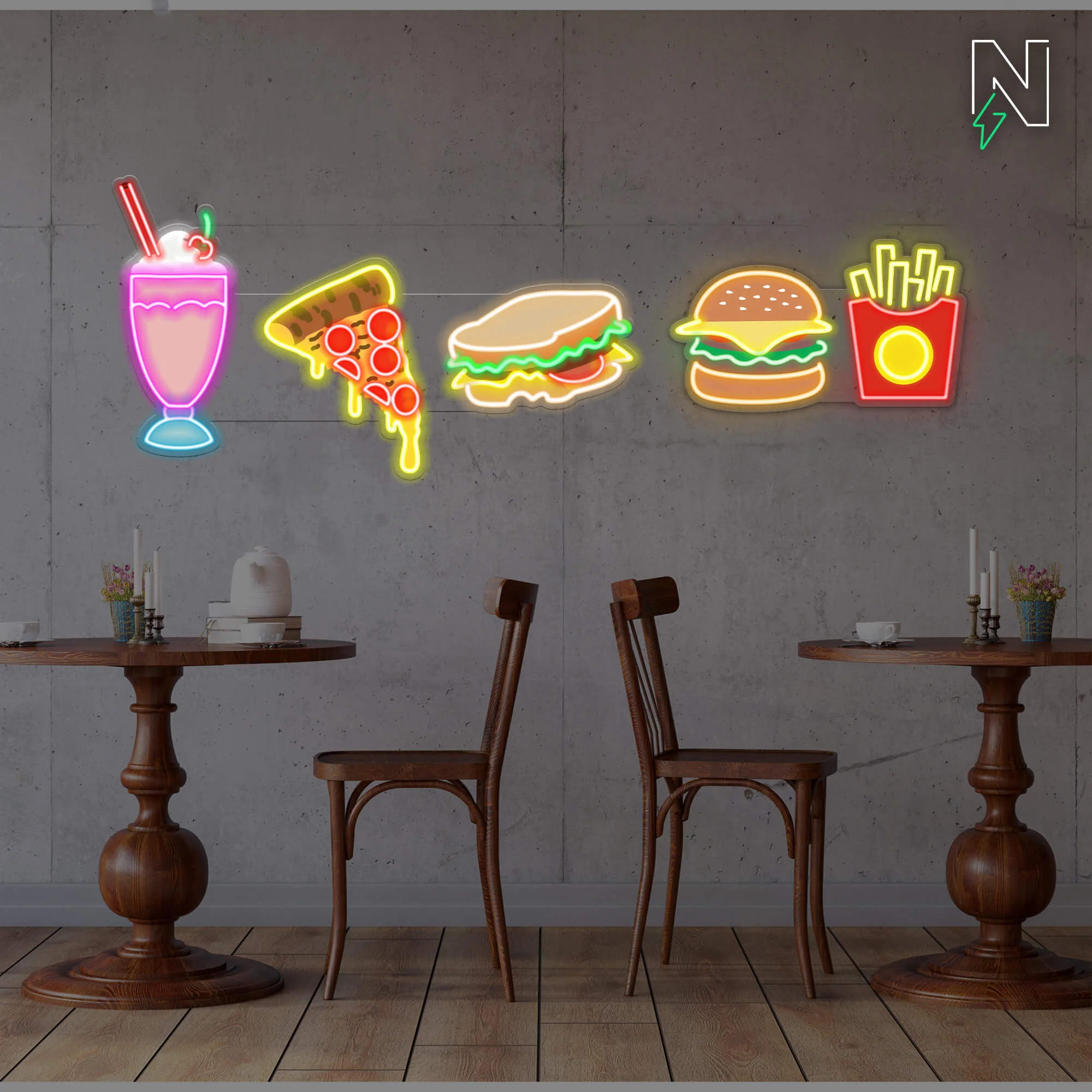 Pizza Sandwich Neon Sign - Image 4