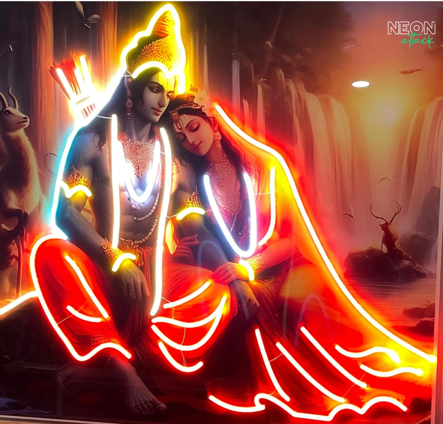 Ram Sita UV Neon Sign