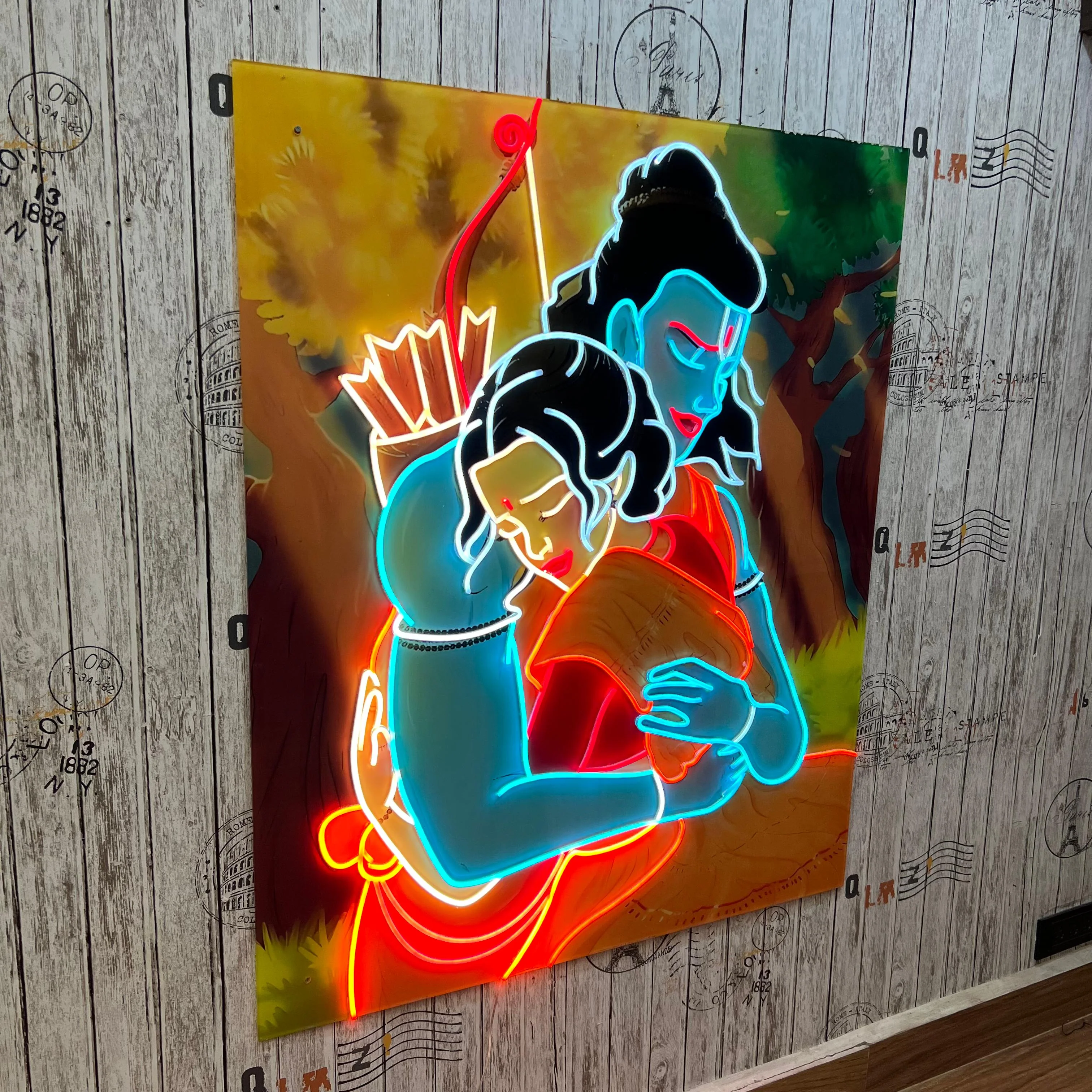 Ram Sita UV Neon Sign - Image 3