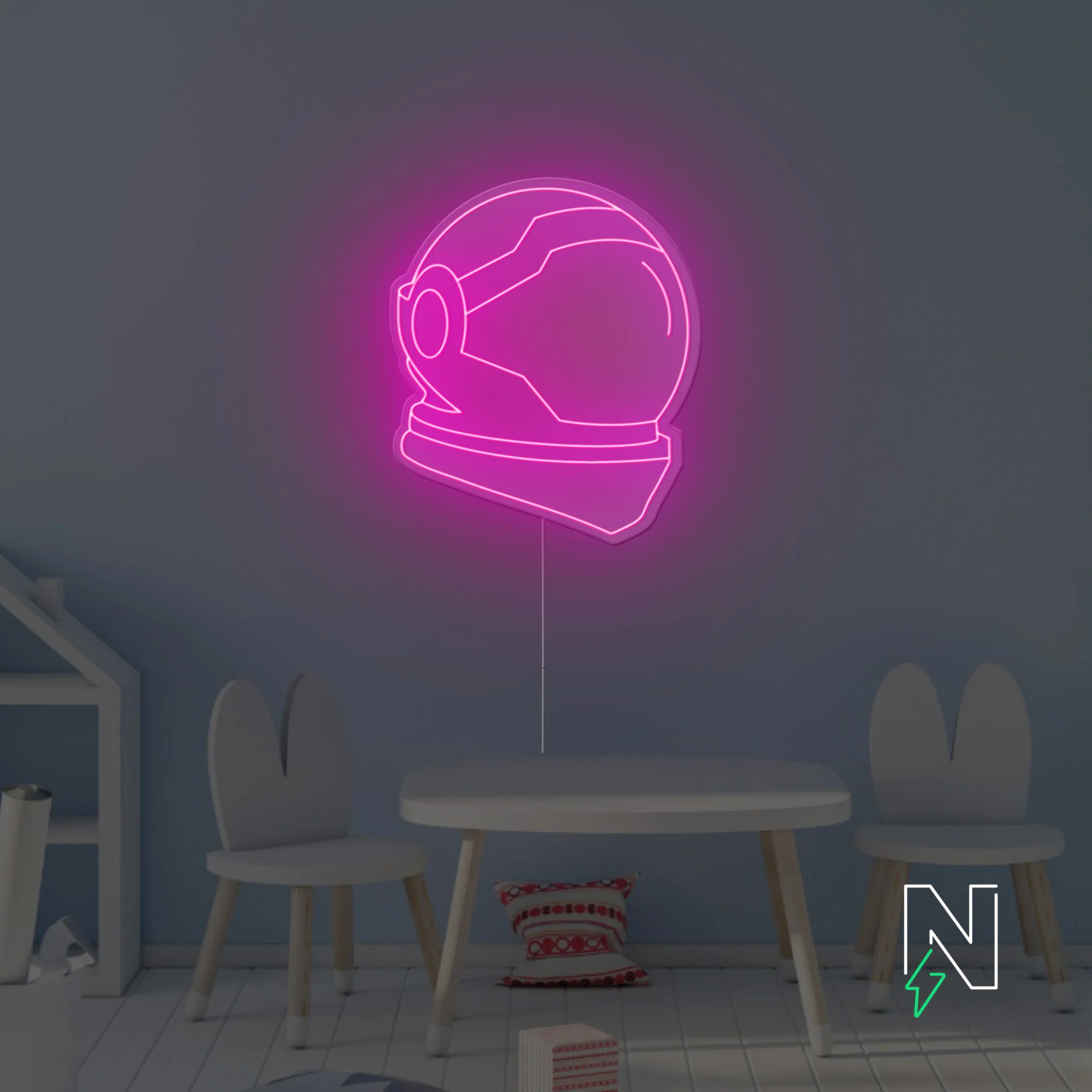 Space Helmet Neon Sign - Image 5