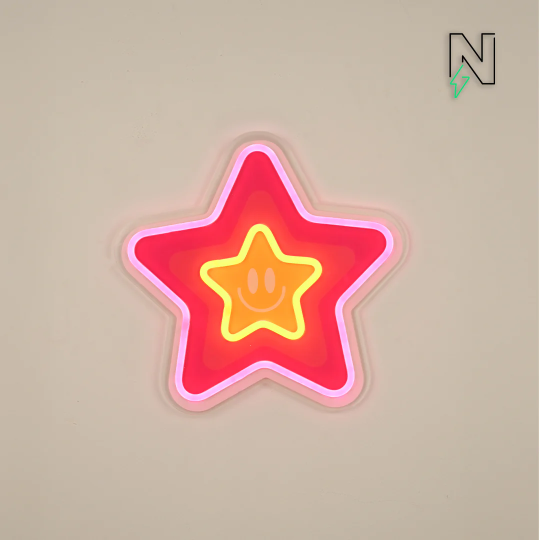 Star Smilie Neon Sign - Image 2