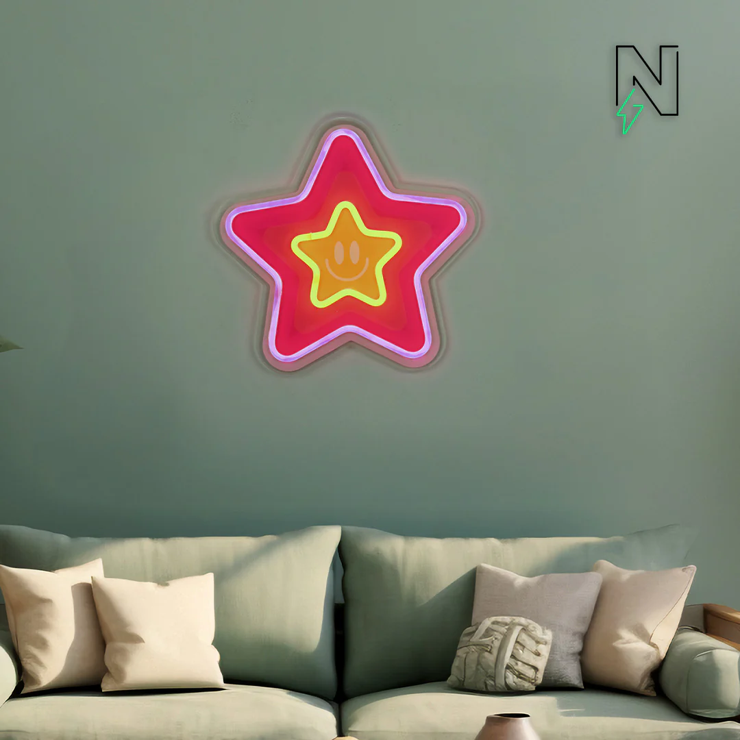 Star Smilie Neon Sign - Image 3
