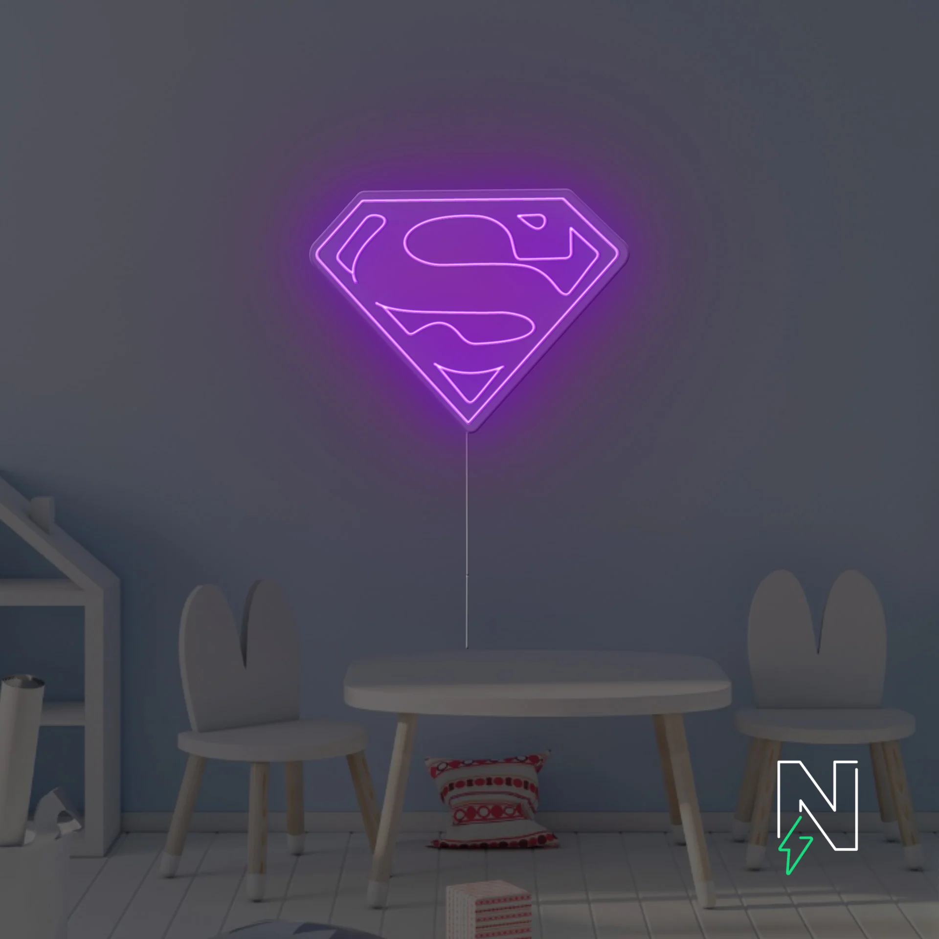 Superman Logo Neon Sign - Image 10