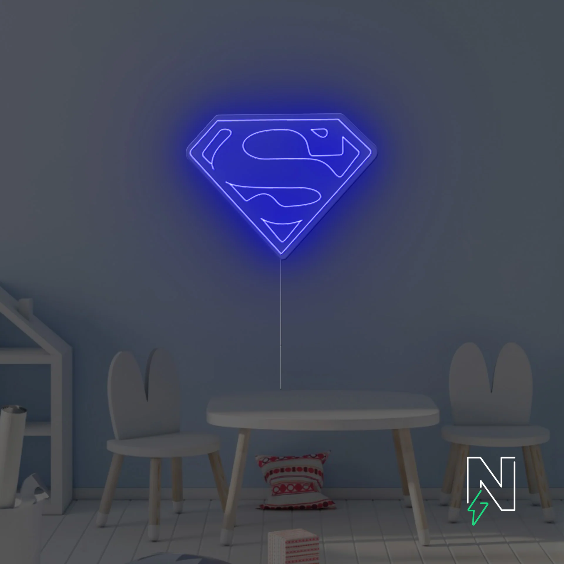 Superman Logo Neon Sign - Image 3