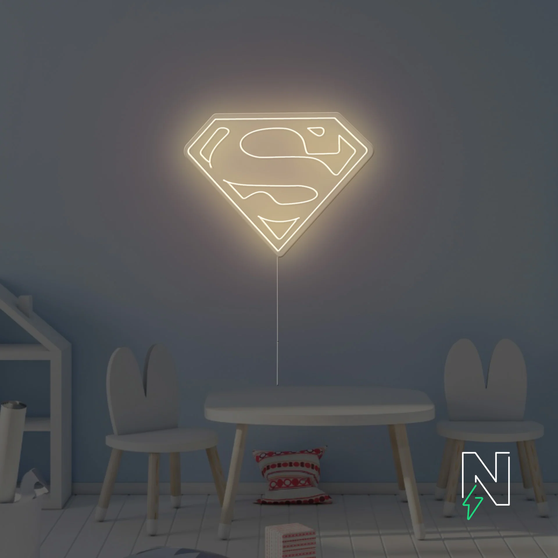 Superman Logo Neon Sign - Image 6