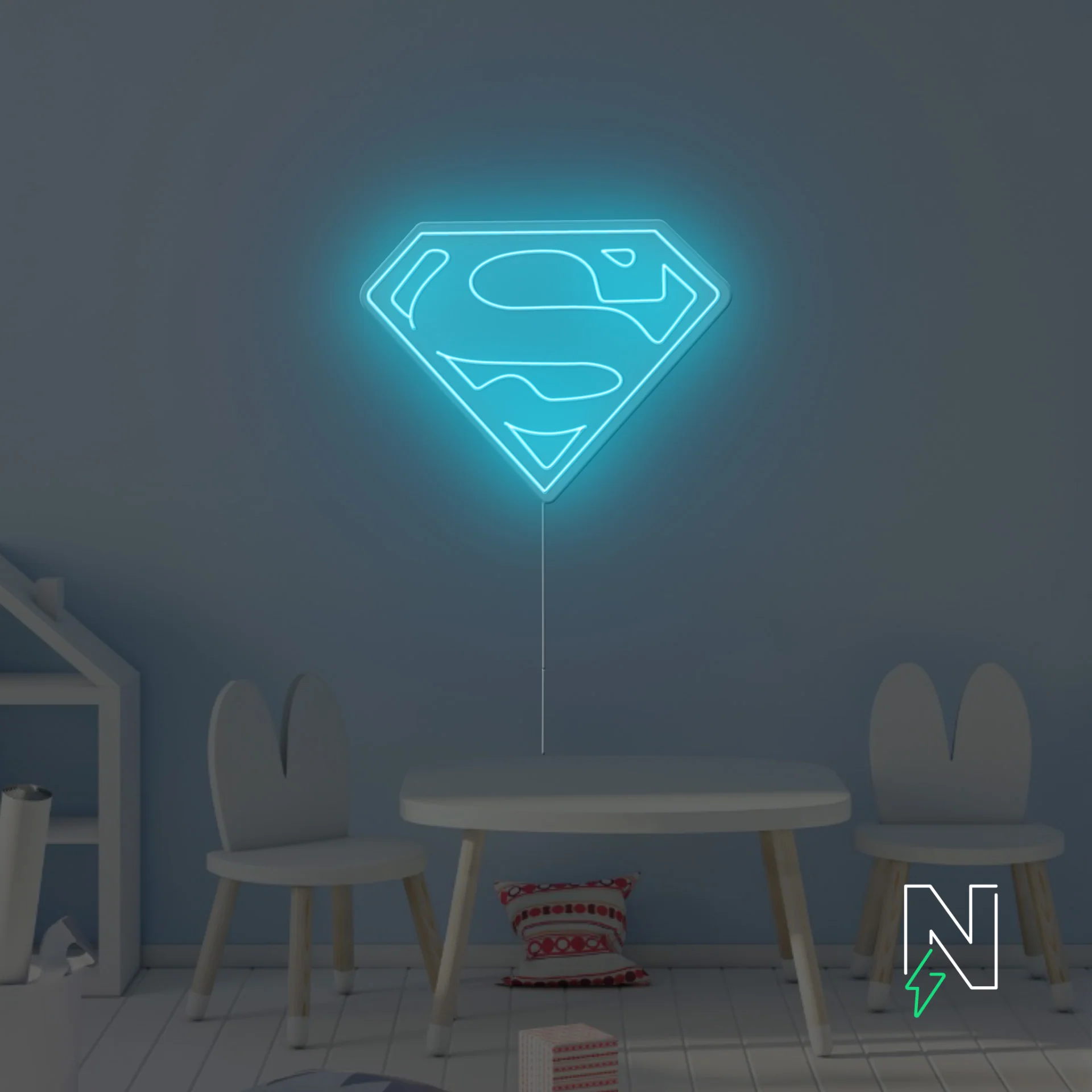 Superman Logo Neon Sign - Image 8