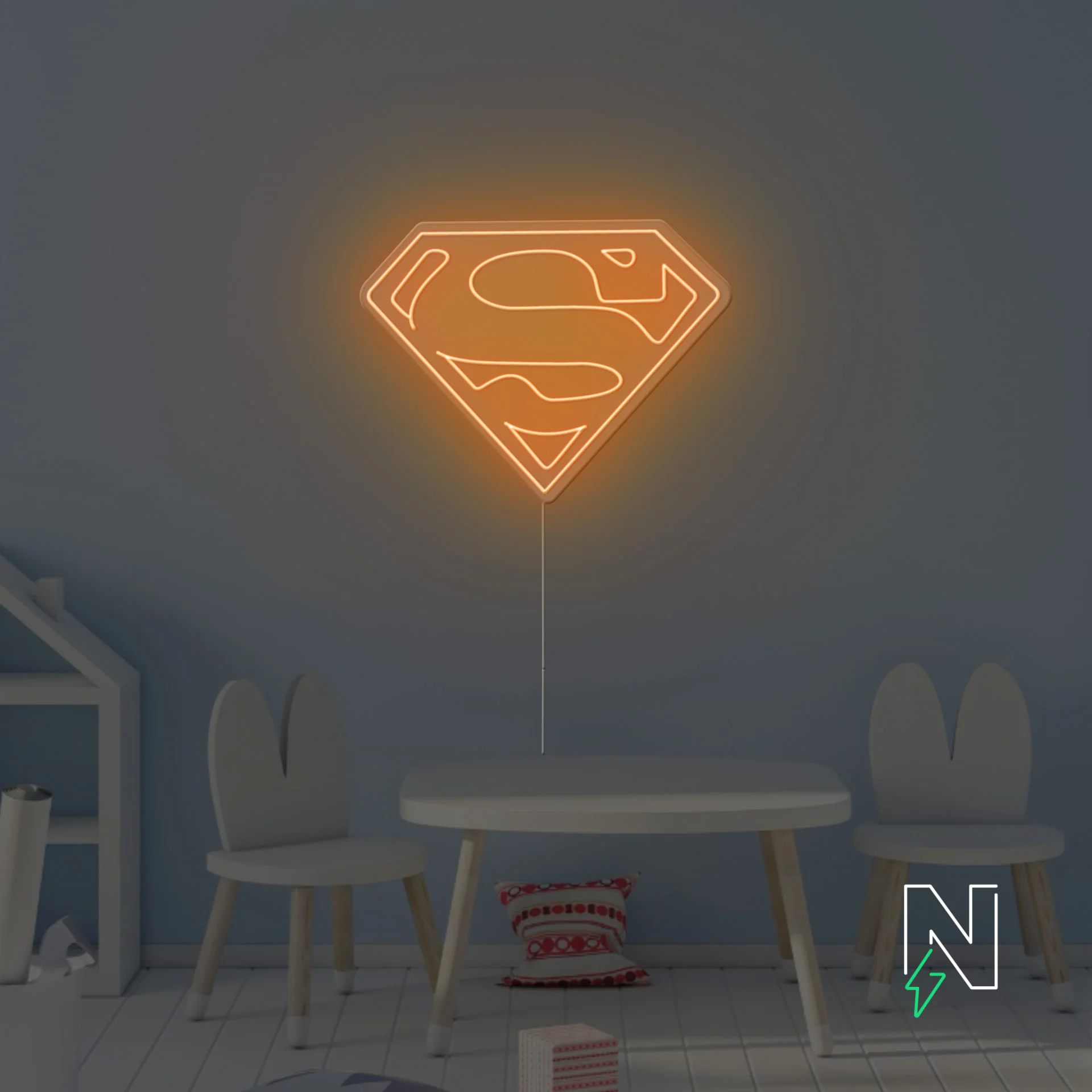 Superman Logo Neon Sign - Image 9