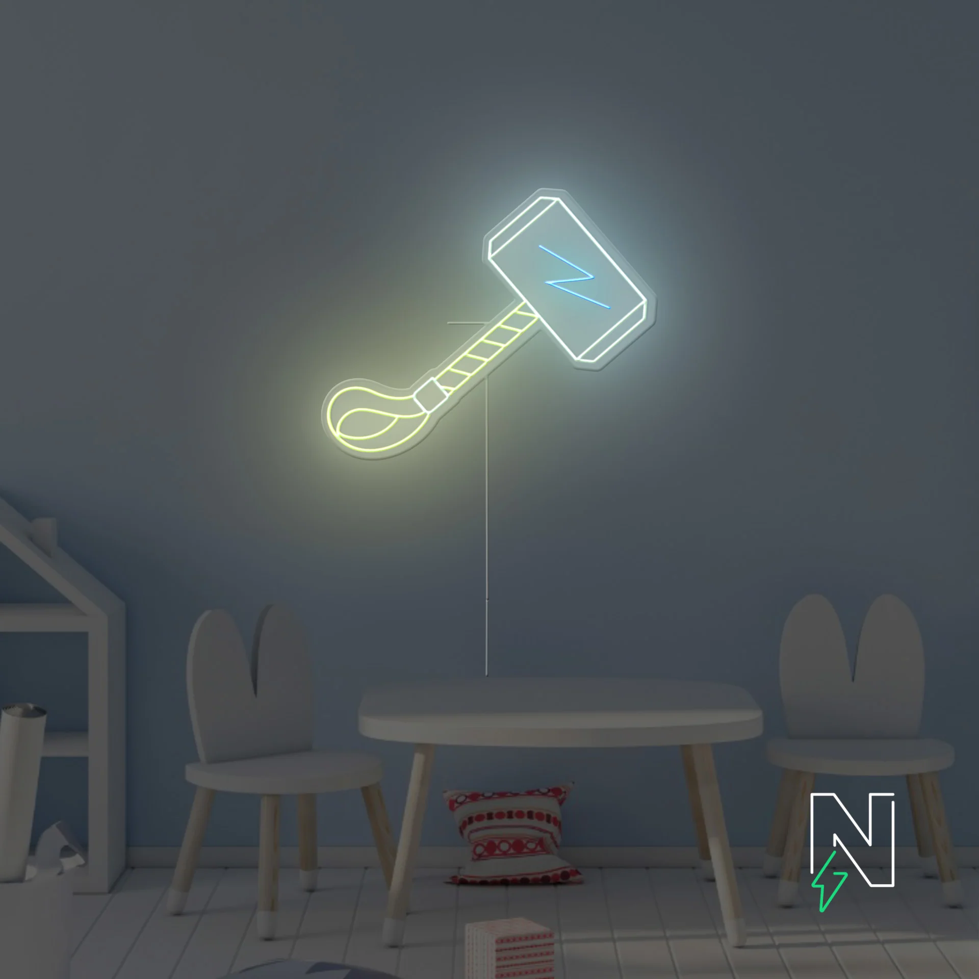 Thor Hammer Neon Sign - Image 2