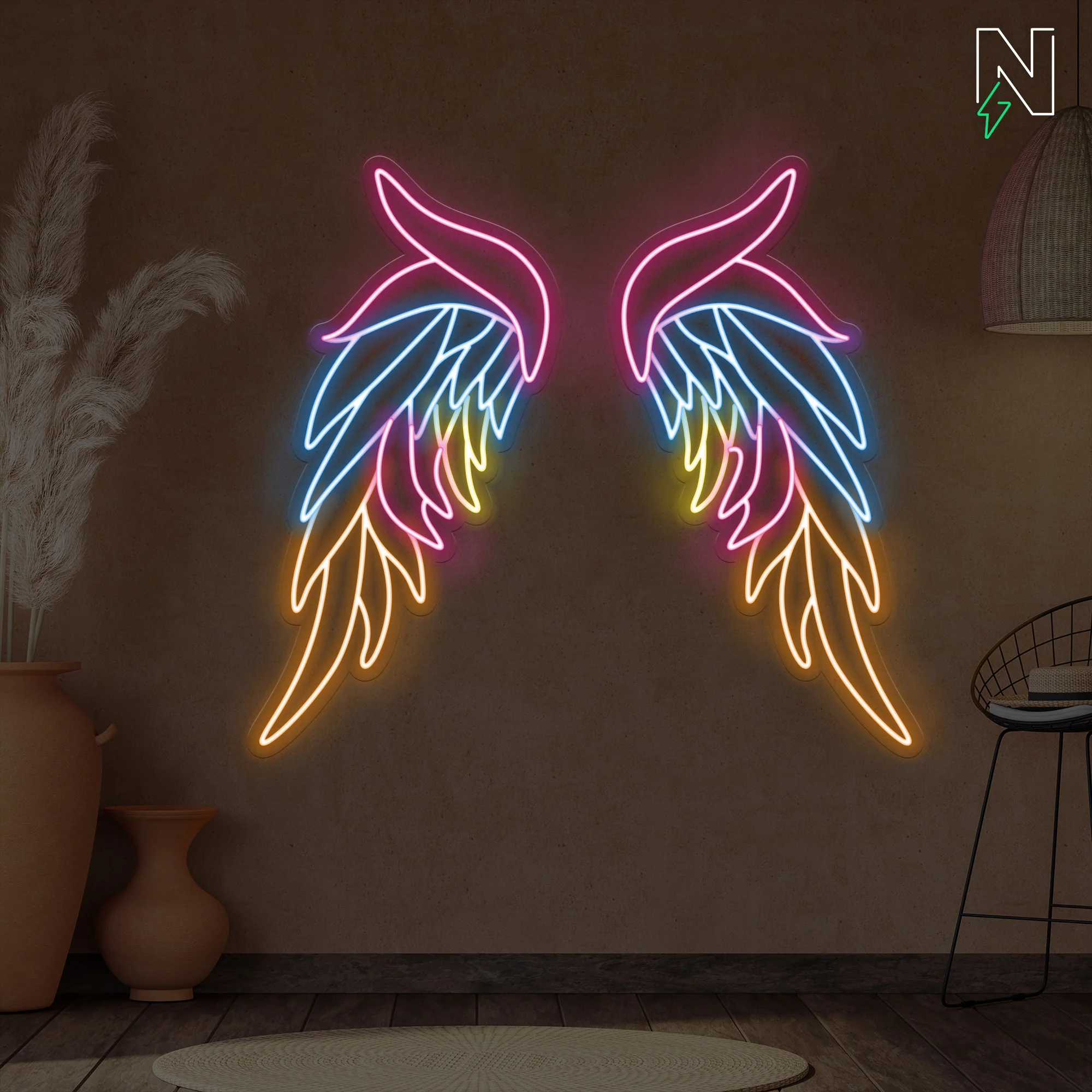 Vibrant Wings Neon Sign - Image 3